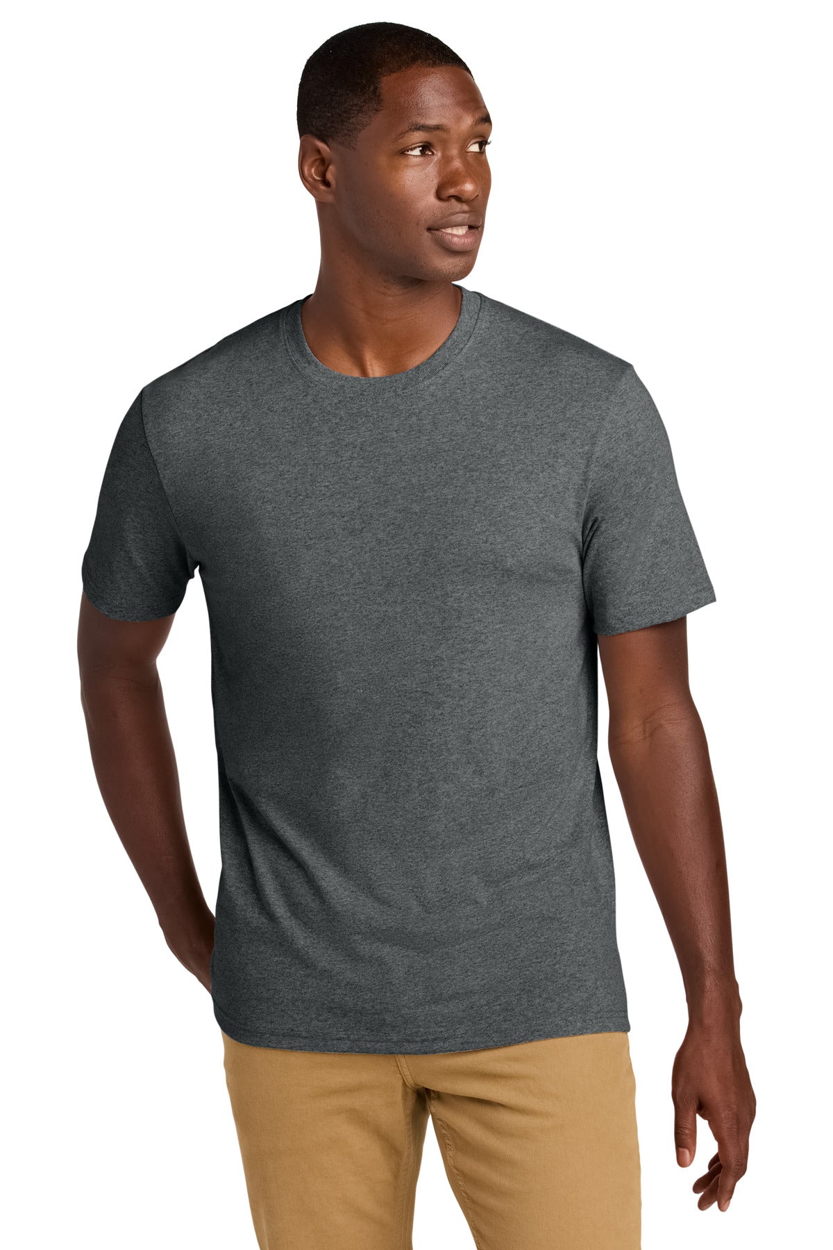 Front View of DeepGreyHt District Re-Tee DT8000