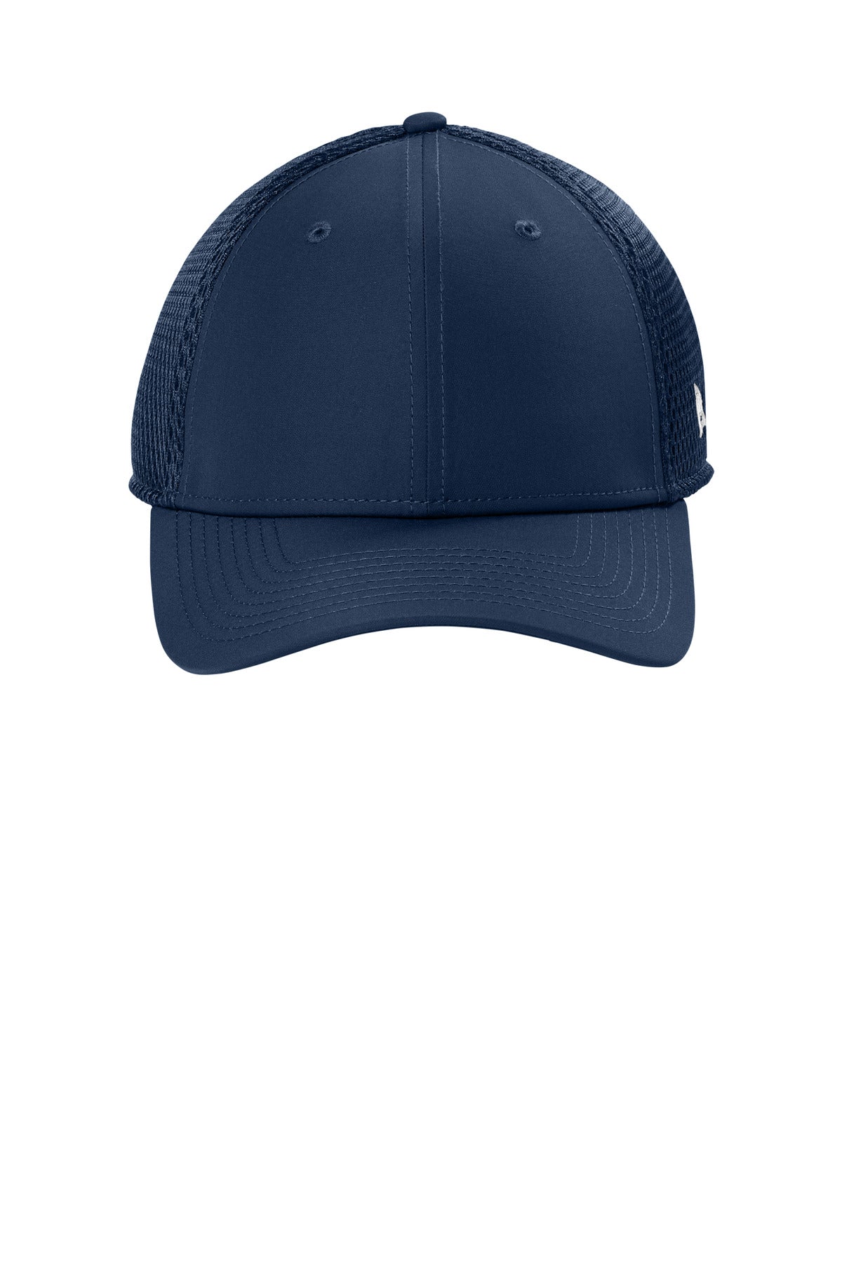 Front View of DeepNavy New Era 39THIRTY Performance Stretch Mesh Cap NE1130