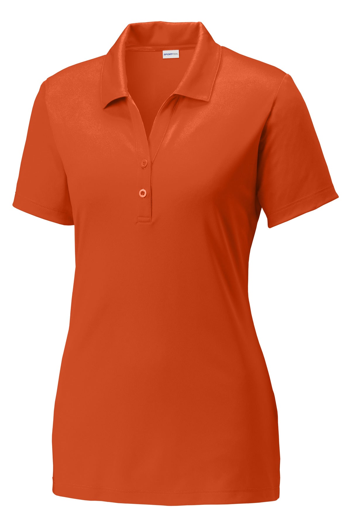 Front View of DeepOrange Sport-Tek Women's PosiCharge Competitor Polo. LST550