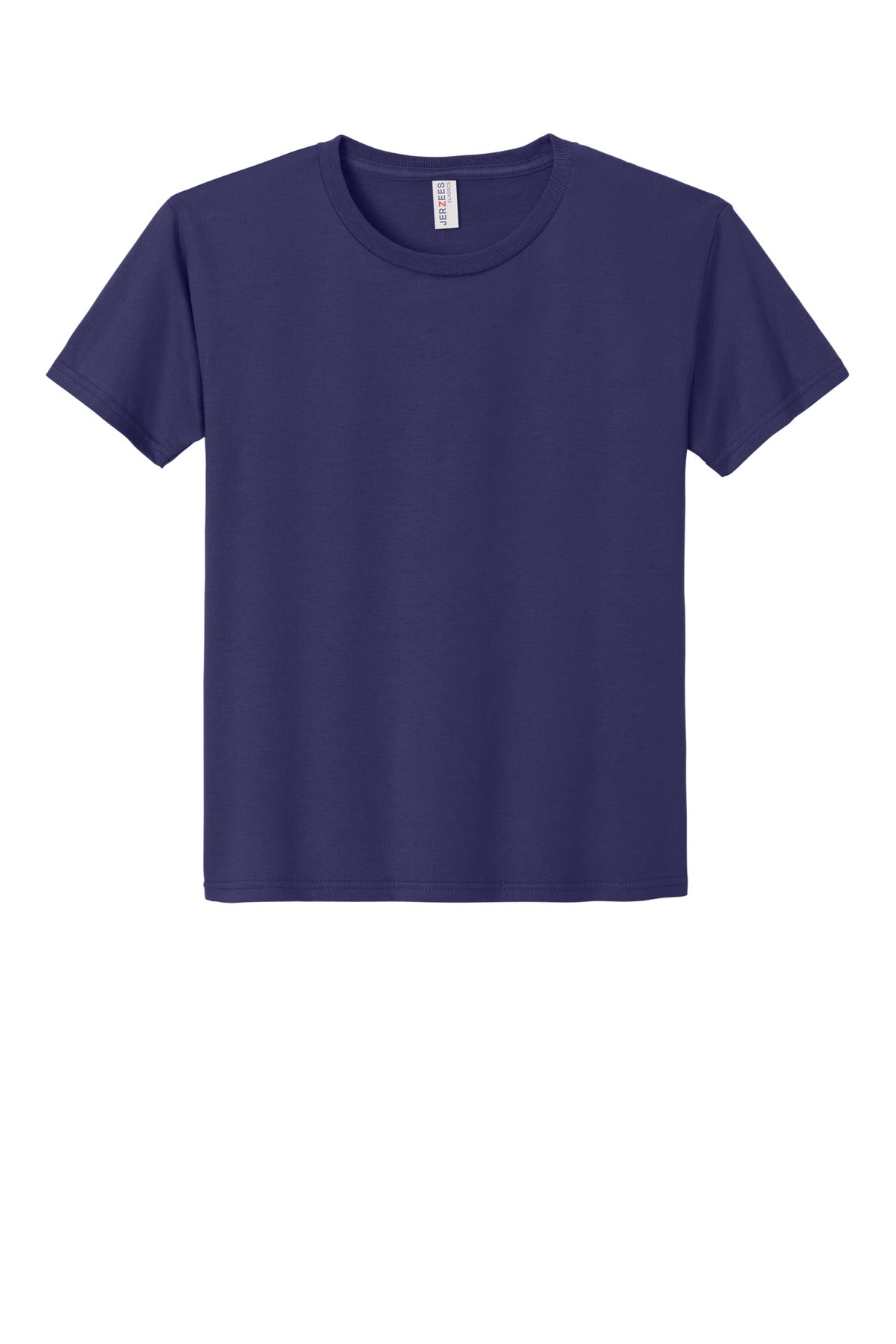 Front View of DeepPurple Jerzees Classics Youth Cotton T-Shirt 363Y