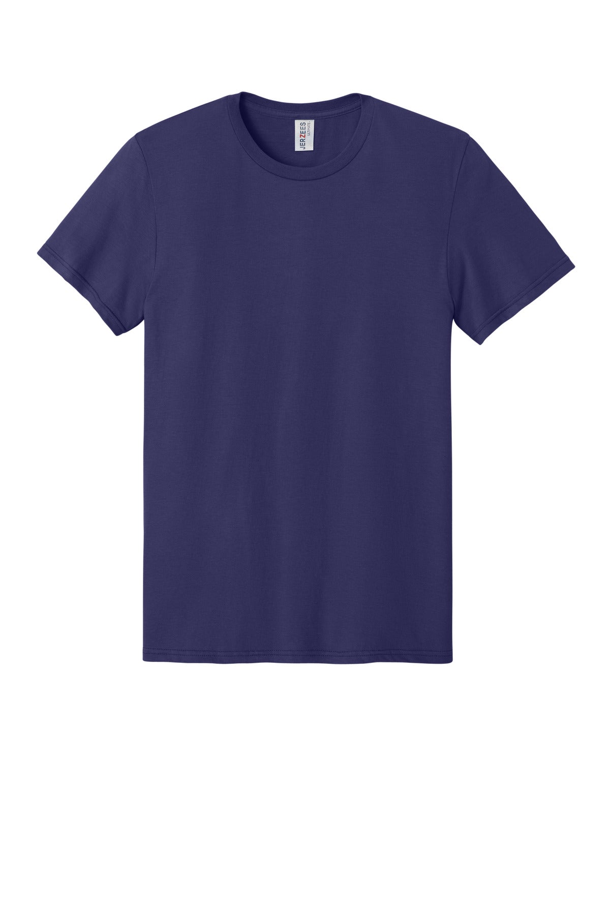 Front View of DeepPurple Jerzees Ultimate Unisex Ring Spun T-Shirt IC46M