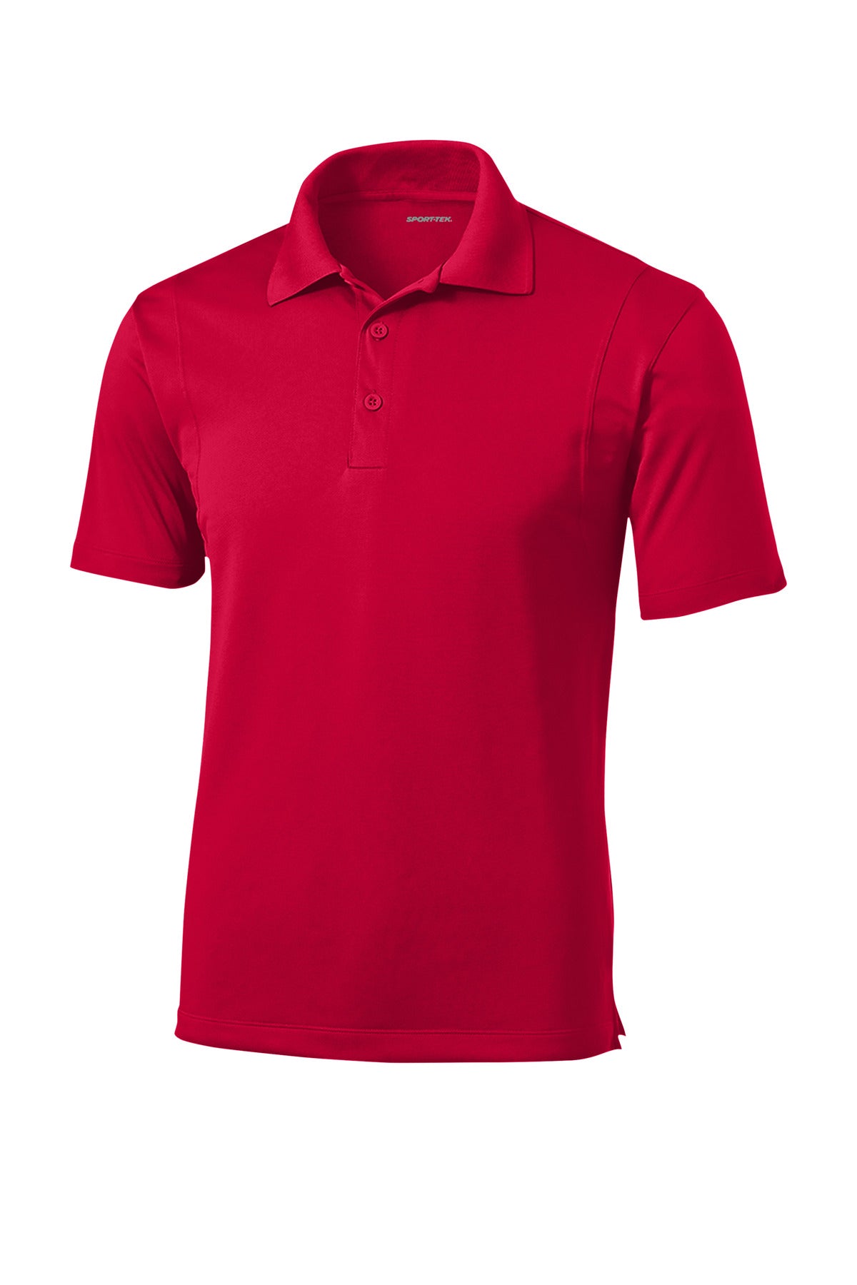 Front View of DeepRed Sport-Tek Micropique Sport-Wick Polo. ST650