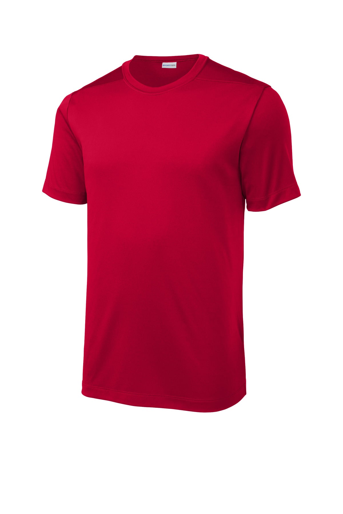 Front View of DeepRed Sport-Tek Posi-UV Pro Tee. ST420