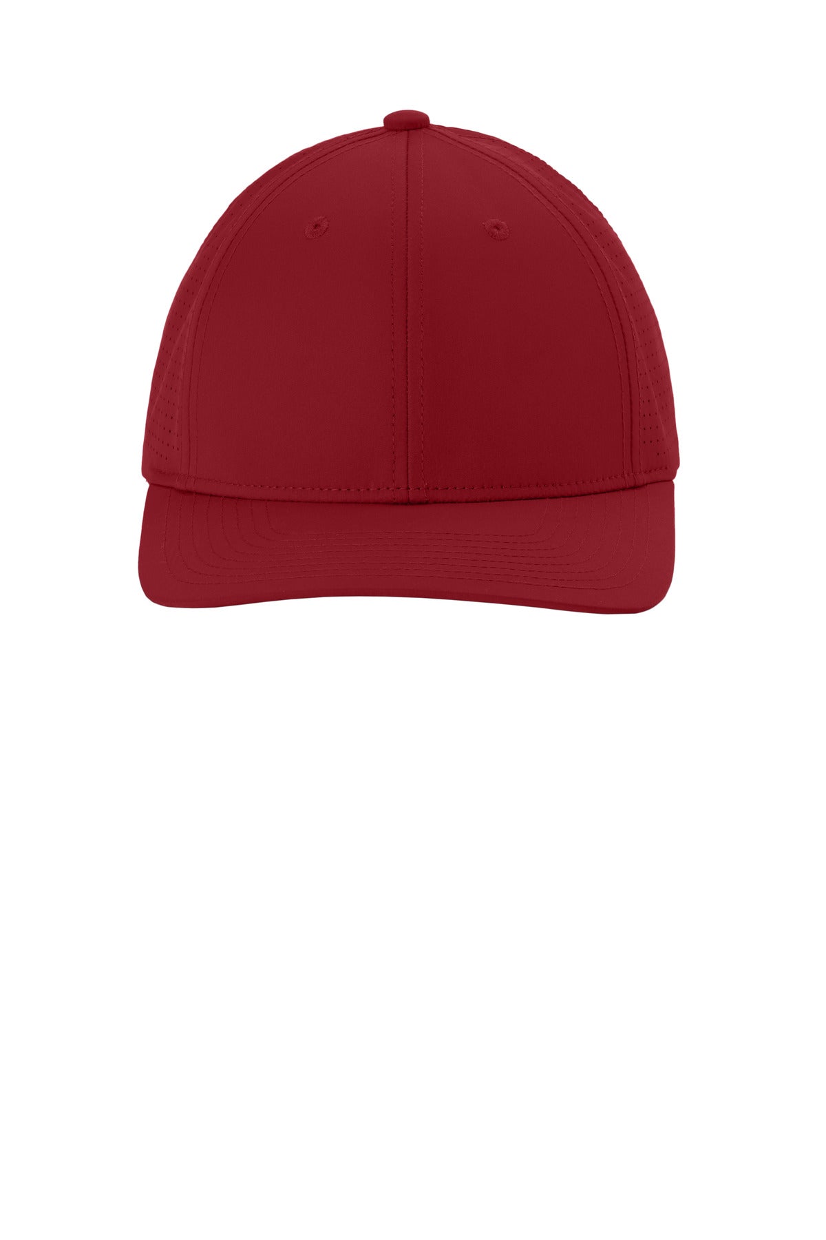 Front View of DeepRed Sport-Tek Pro-Cut Adjustable Cap STC65