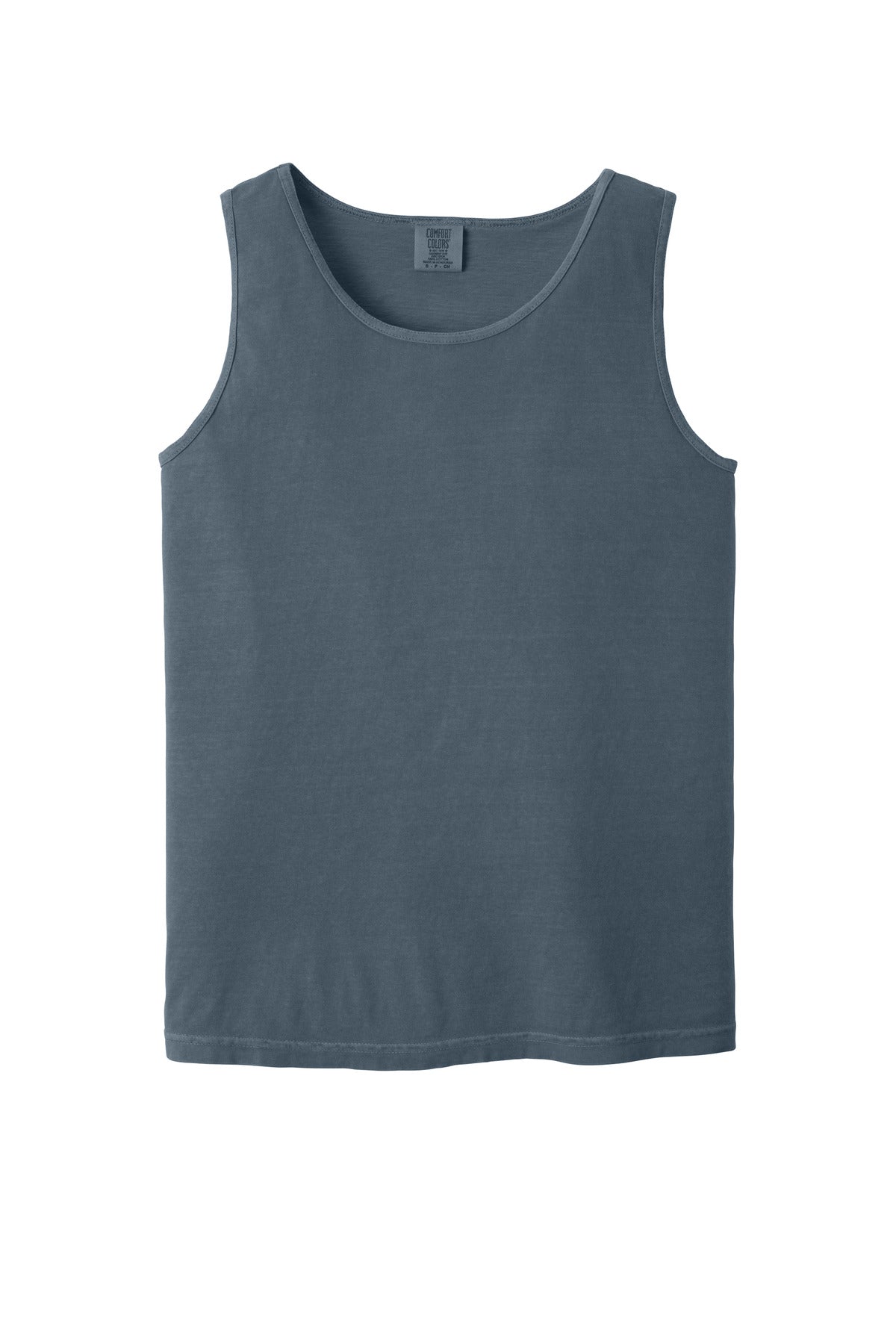 Front View of Denim COMFORT COLORS Heavyweight Ring Spun Tank Top. 9360