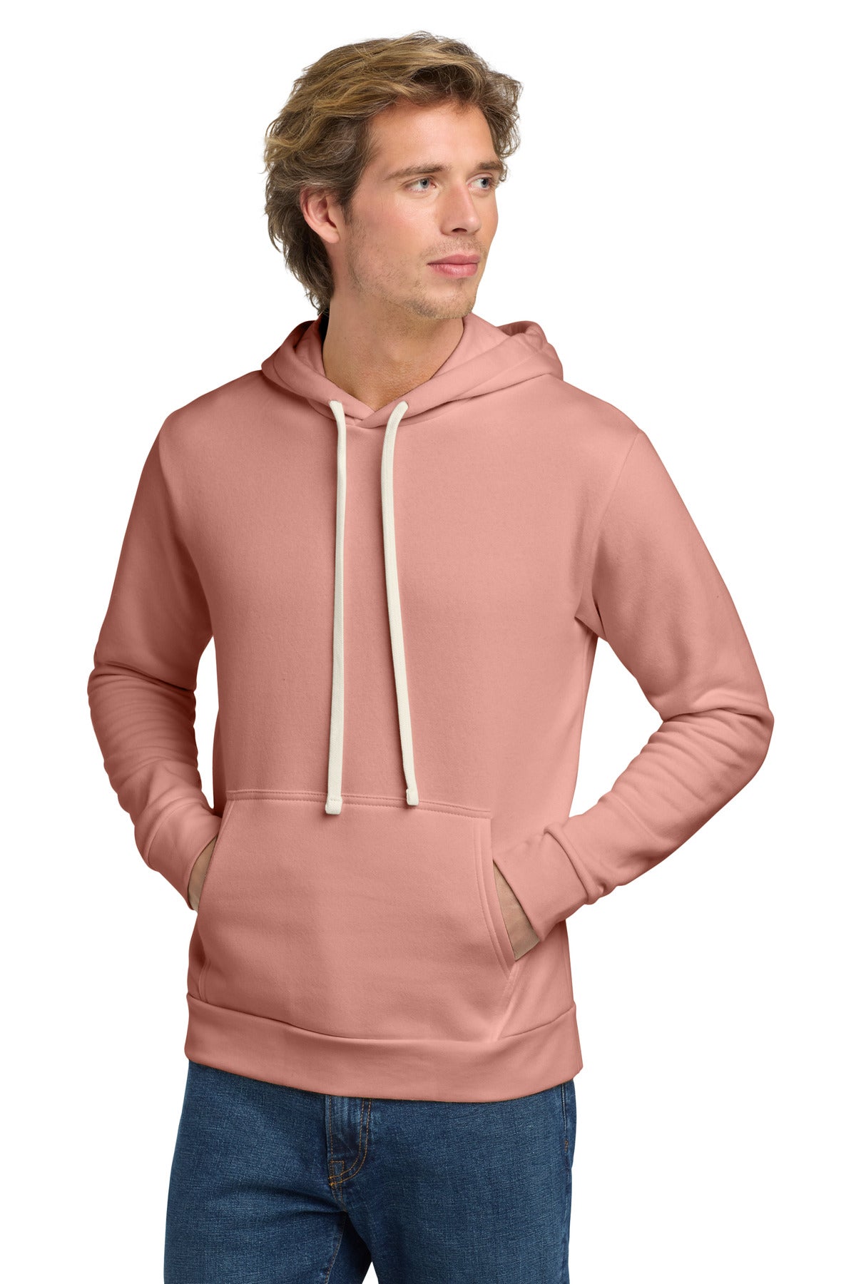 Front View of DesertPink Next Level Apparel Adult Santa Barbara Pullover Hoodie. NL9303