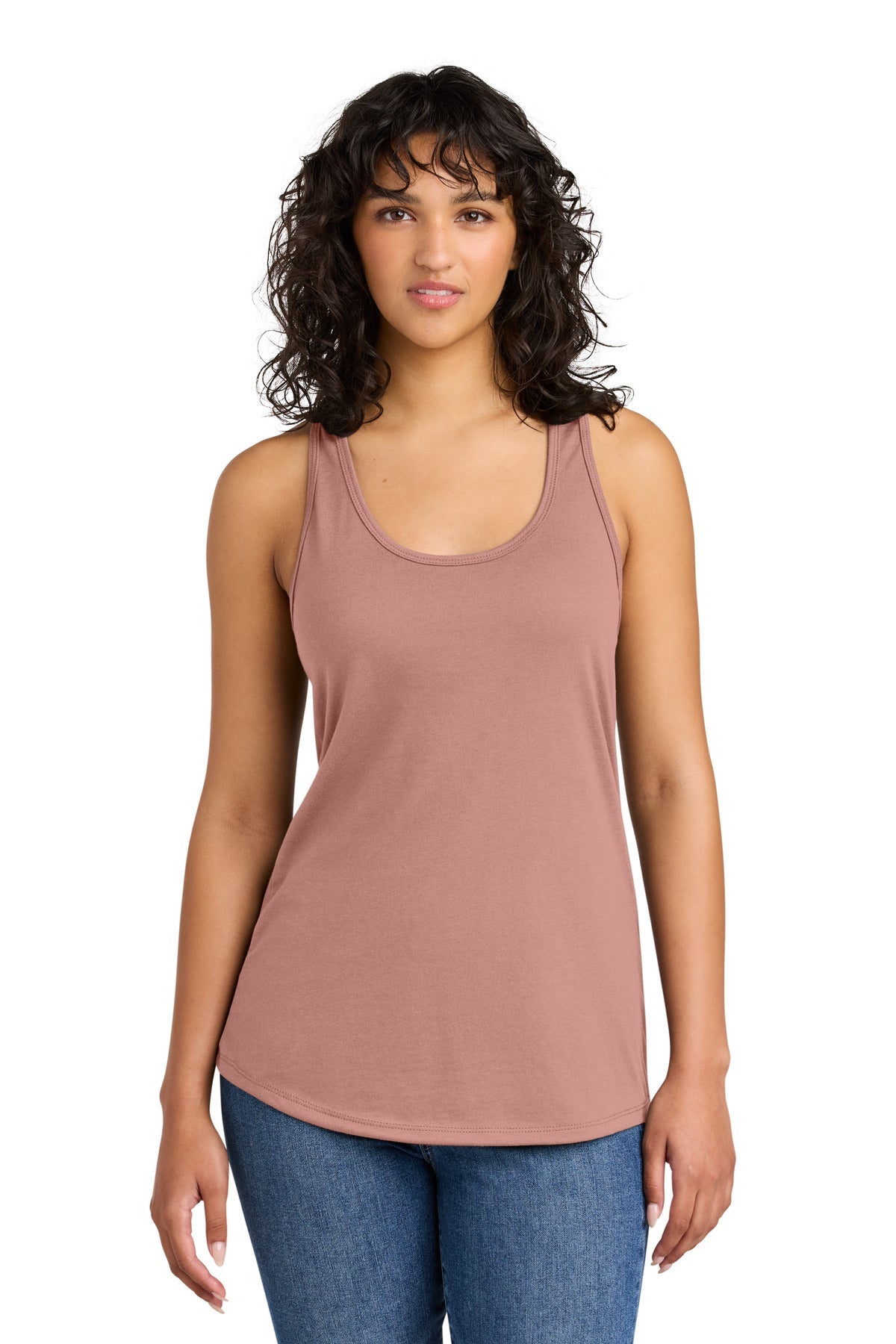 Front View of DesertPink Next Level Apparel Women's Ideal Racerback Tank NL1533
