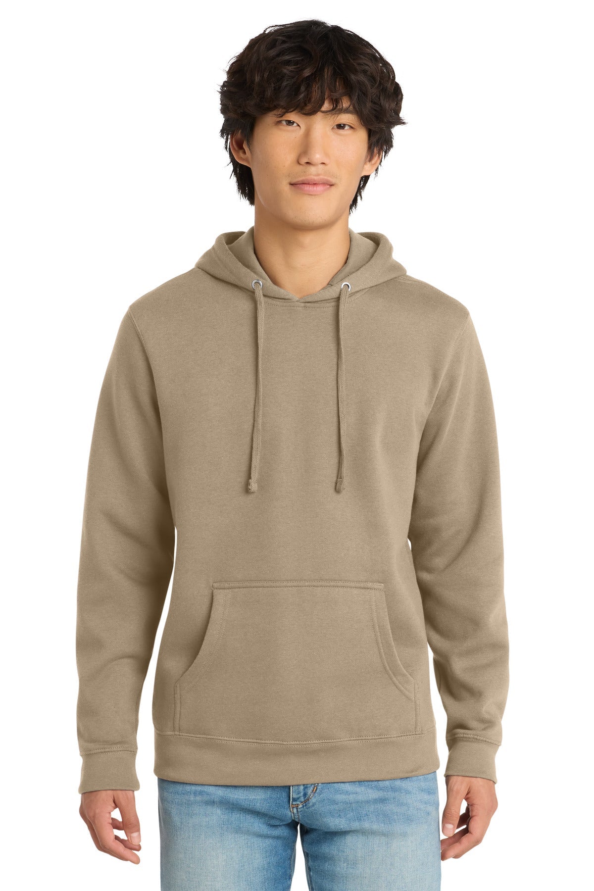 Front View of DesertTan District V.I.T. Fleece Hoodie DT6100