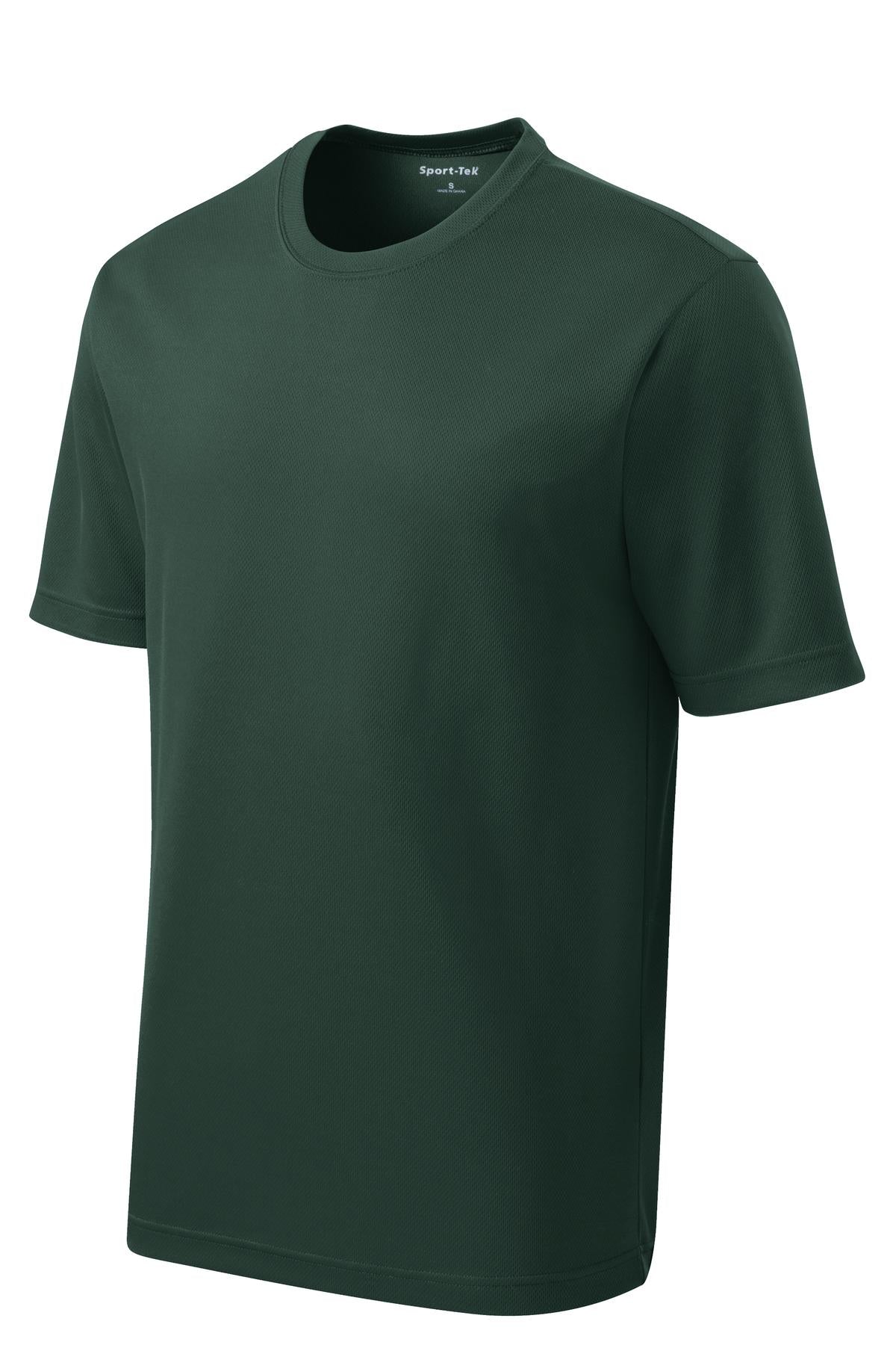 Front View of Dk Forest Grn Sport-Tek PosiCharge RacerMesh Tee. ST340