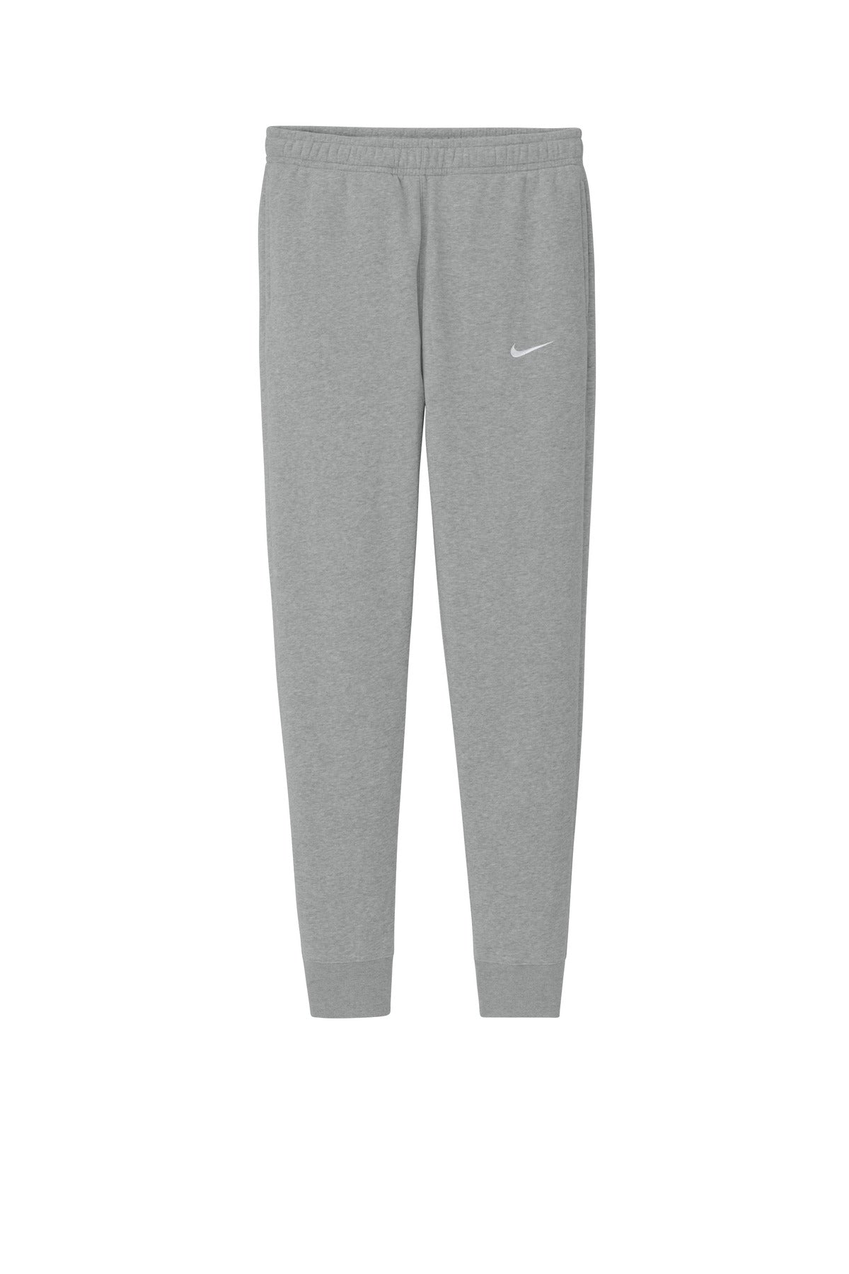 Front View of DkGyHthr Nike Club Fleece Jogger NKHM8045