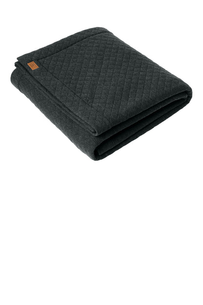 Front View of DkGyHthr TravisMathew Diamond Quilt Blanket TMA41481
