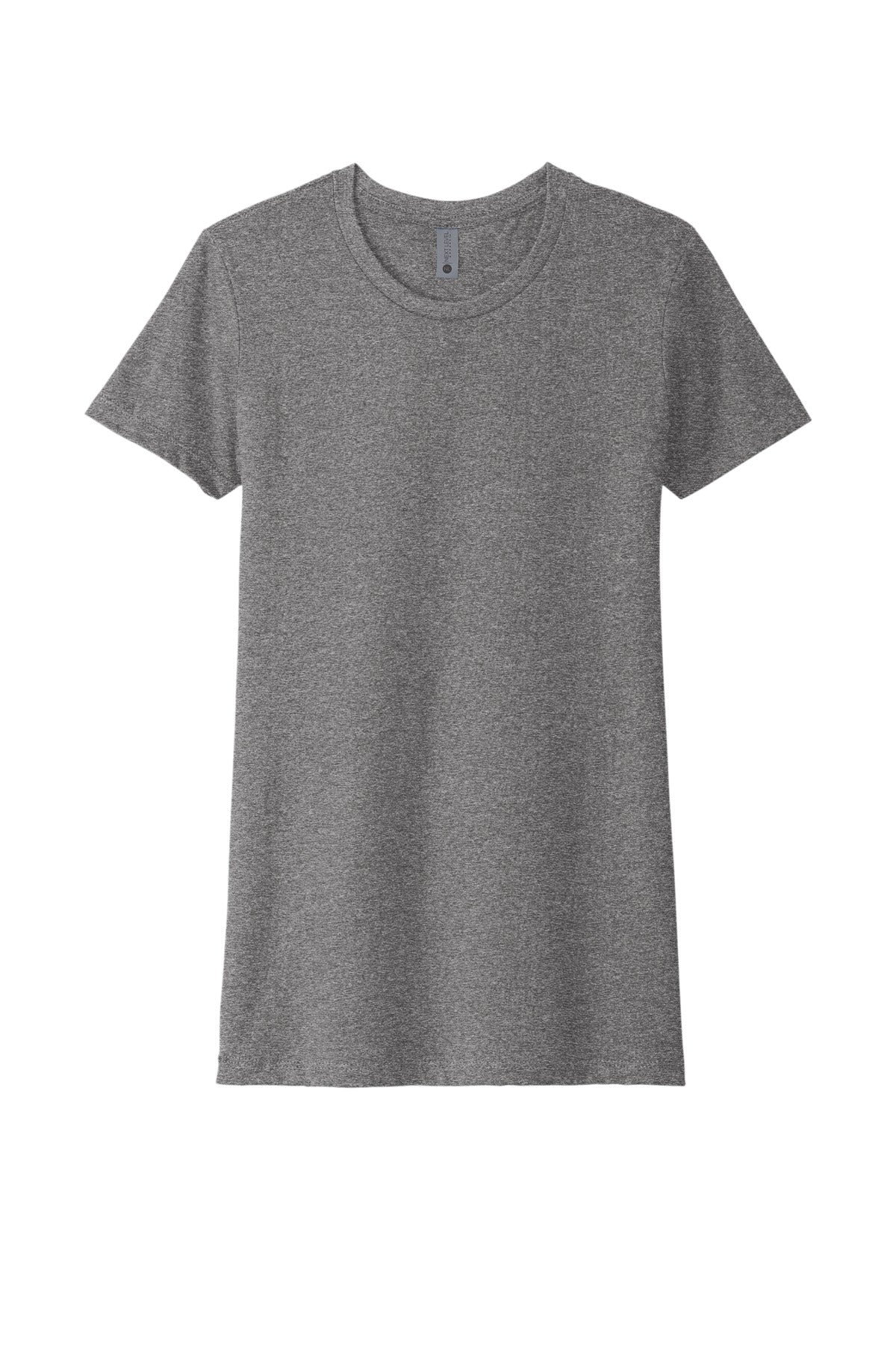 Front View of DkHtGray Next Level Apparel Women's CVC Tee. NL6610
