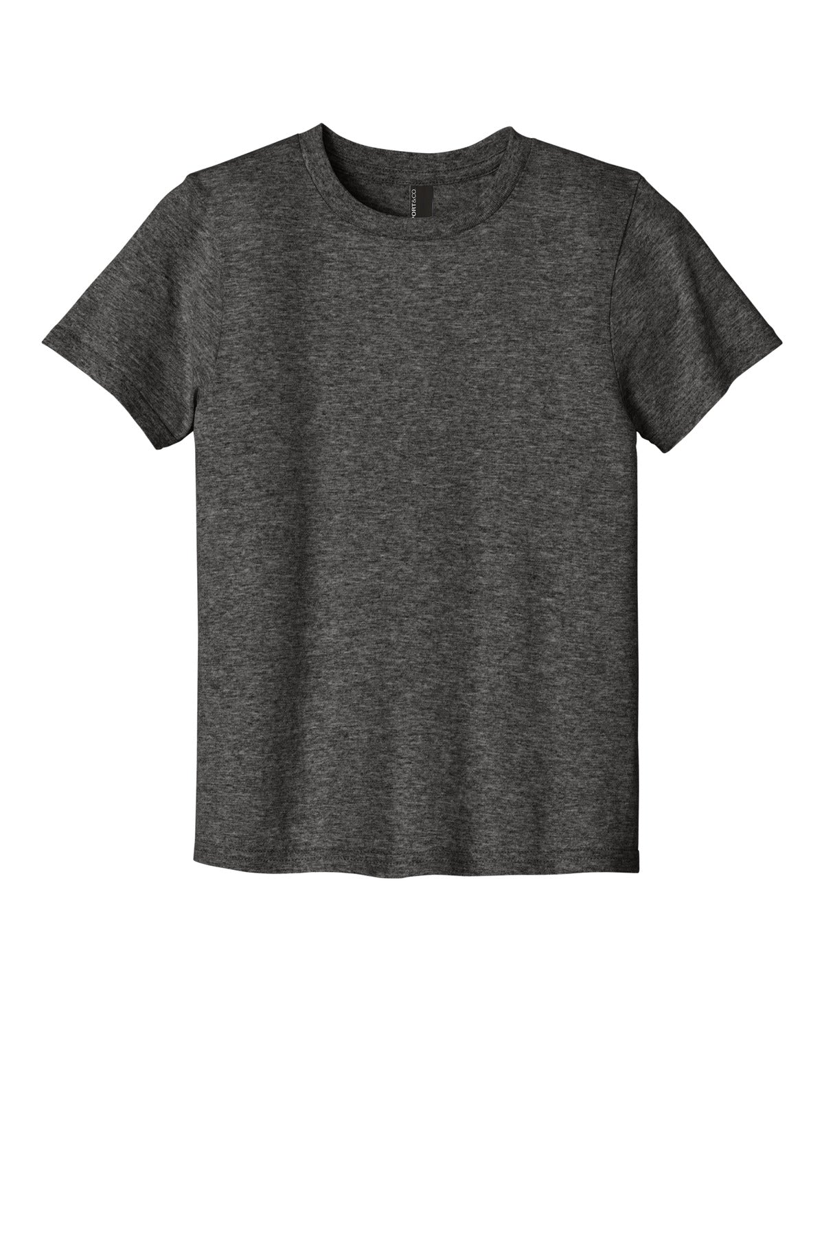 Front View of DkHtGry Port & Co Youth Easy Cotton Tee PC43Y