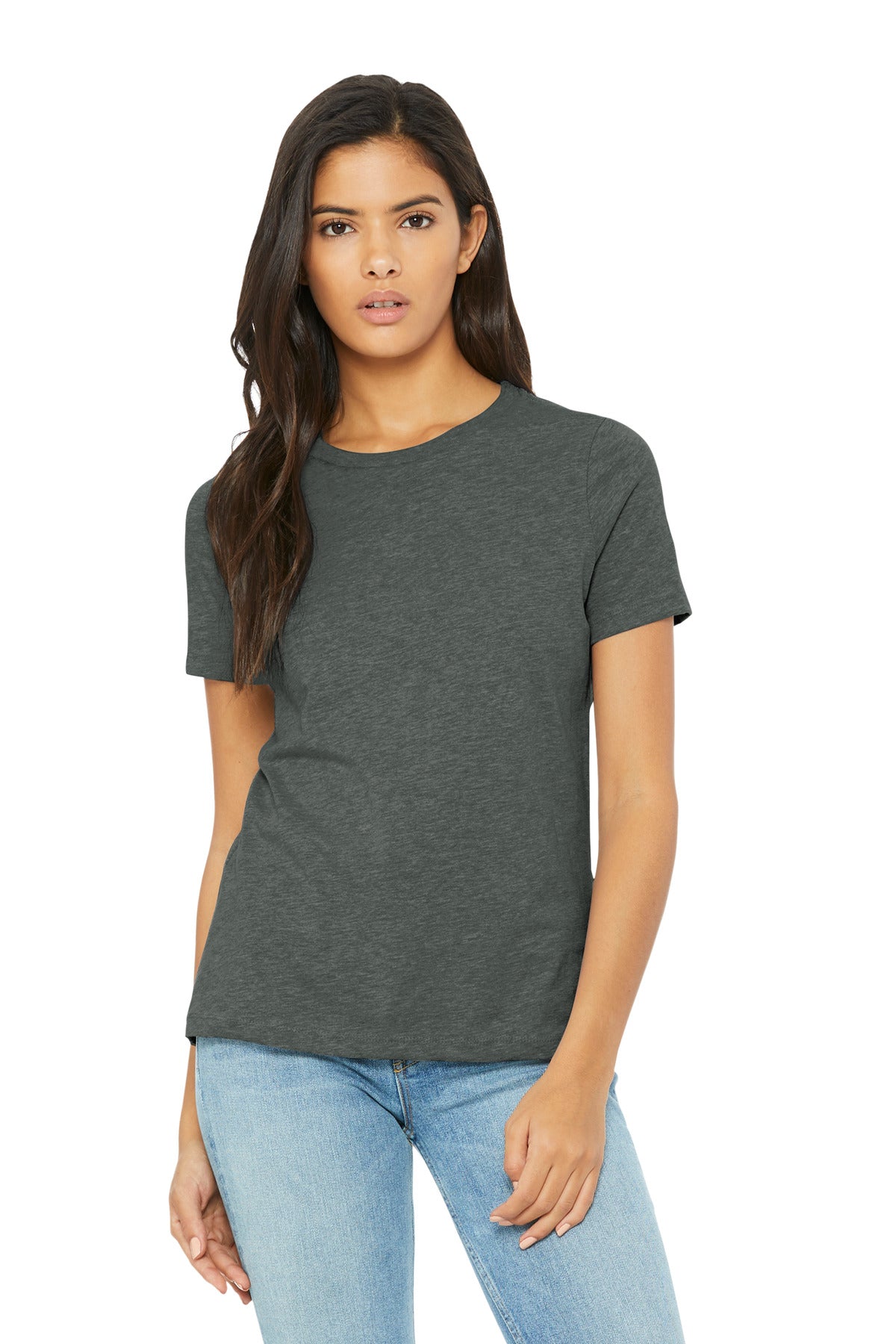 Front View of DpHeather BELLA+CANVAS Women's Relaxed CVC Tee BC6400CVC