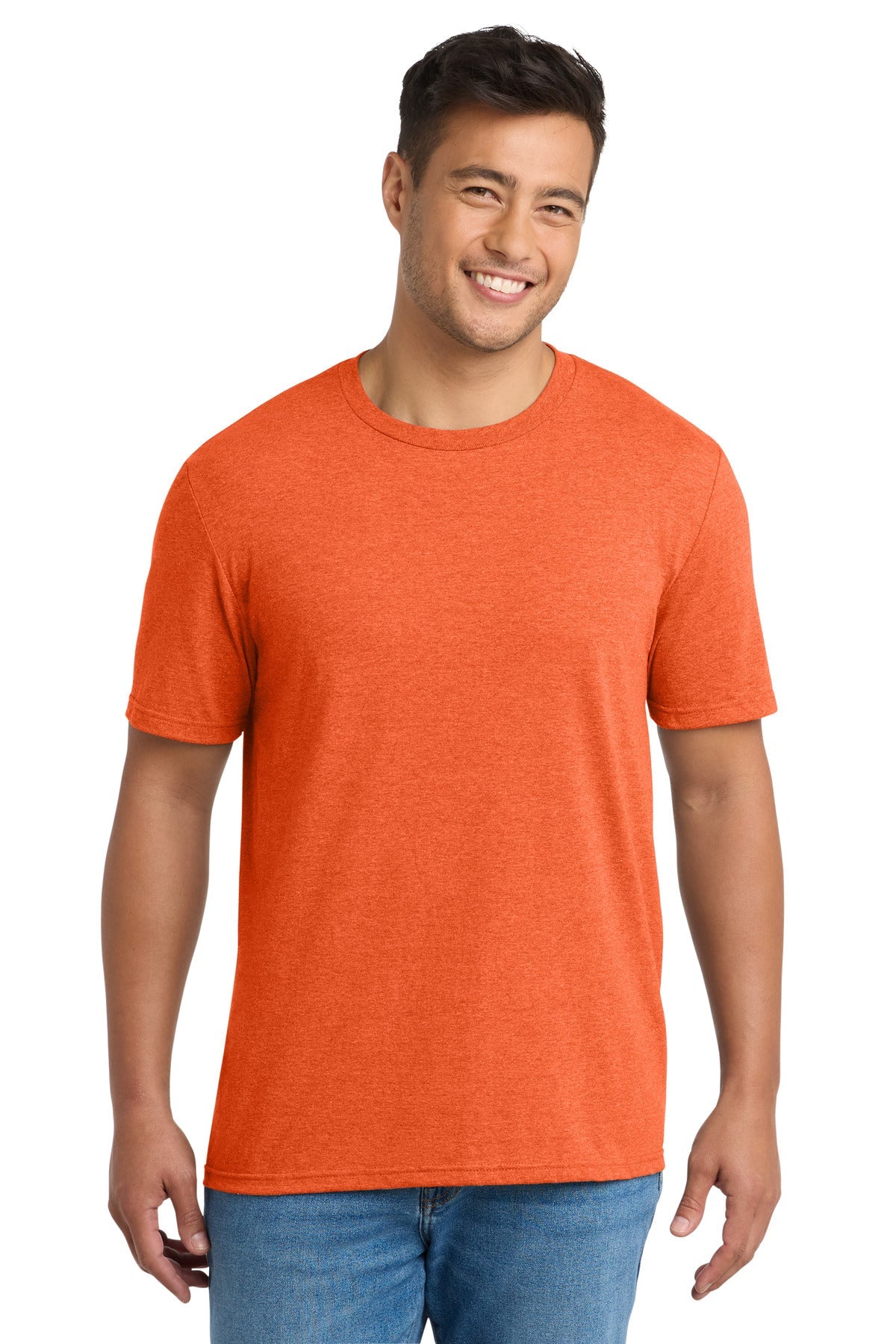 Front View of DpOrHthr Port & Co Tri-Blend Tee. PC330