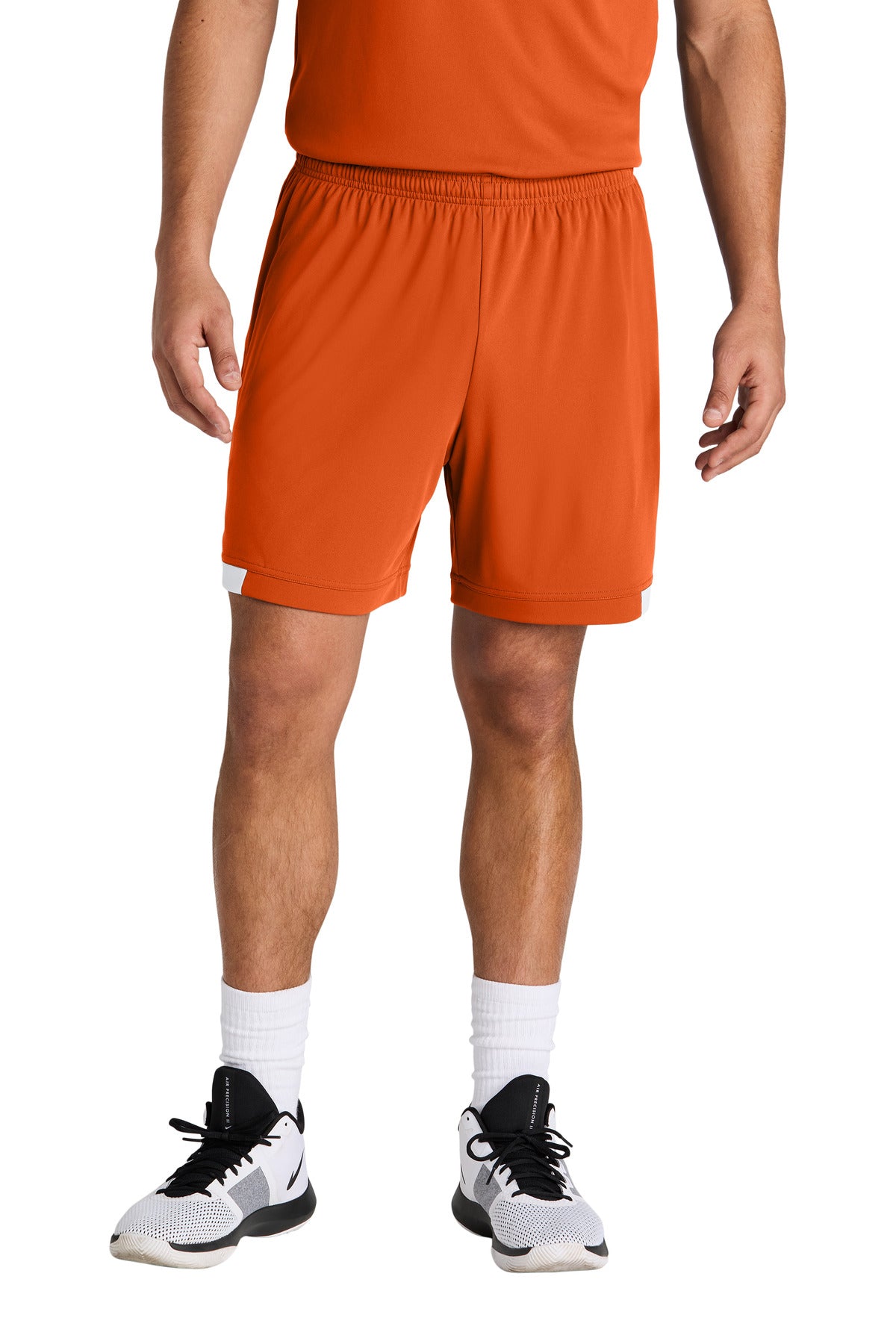Front View of DpOr/White Sport-Tek Club 7" Short ST442
