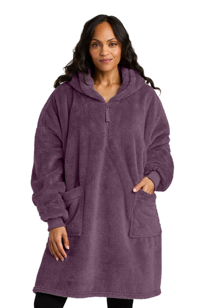 Front View of DpPrplMist Port Authority Plush Poncho BP42