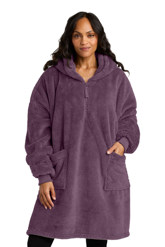 Front View of DpPrplMist Port Authority Plush Poncho BP42