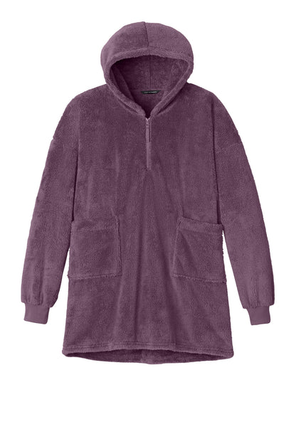 Front View of DpPrplMist Port Authority Plush Poncho BP42