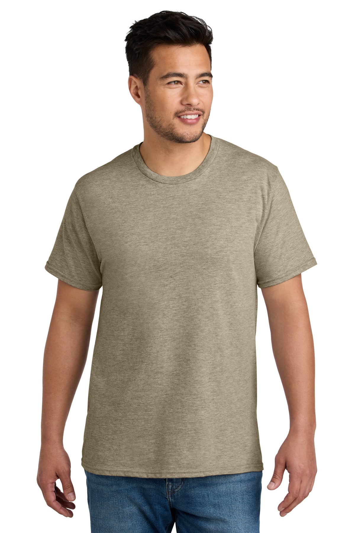Front View of DsrtTanHtr Port & Co CVC Tee PC340