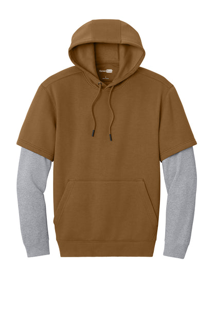 Front View of DuckBr/HtG CornerStone Tough Fleece Layered Hoodie CSF632