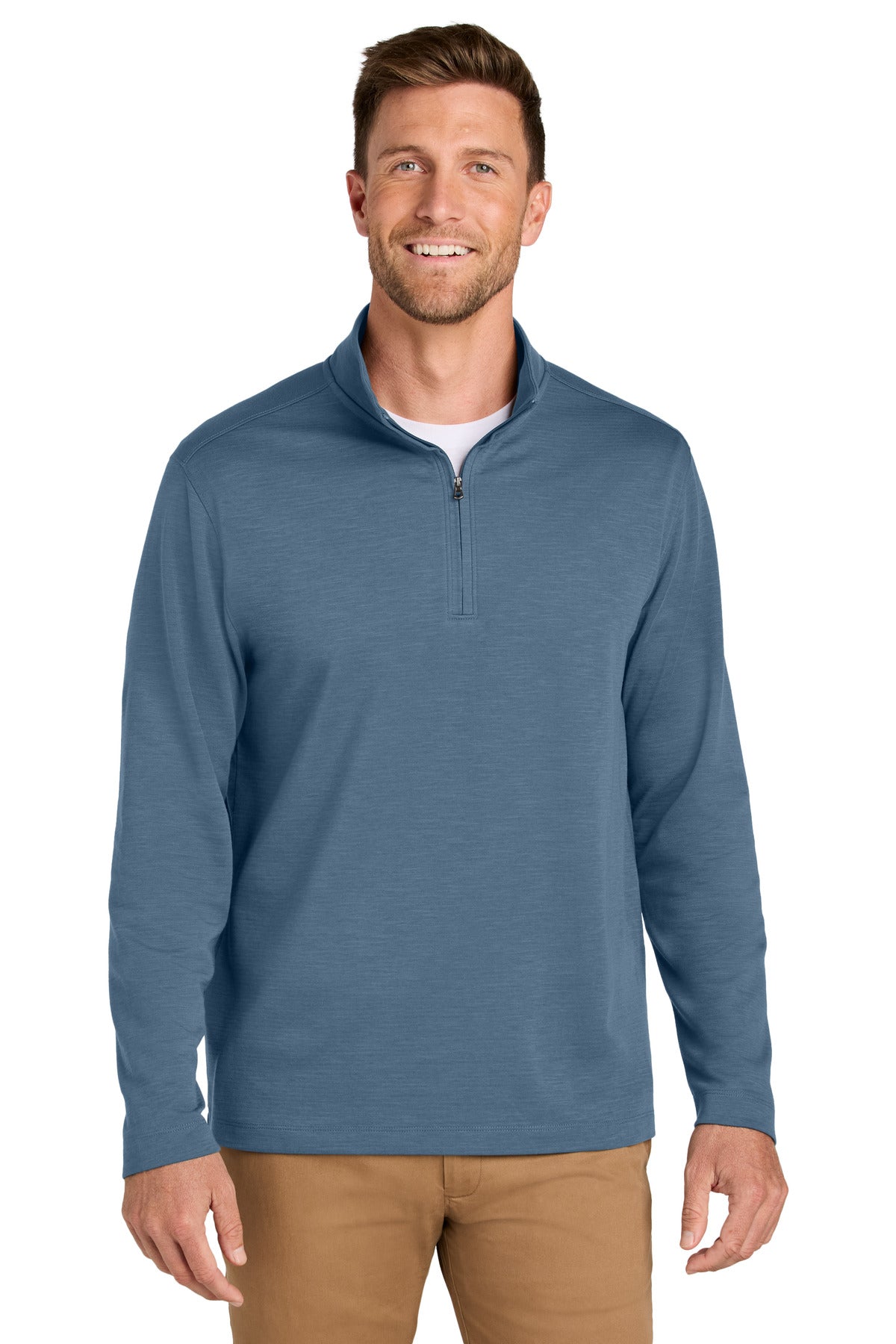 Front View of DuskBlue Port Authority Breakwater 1/4-Zip Pullover K820