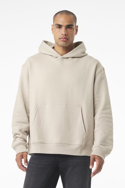 Front View of Dust BELLA+CANVAS Unisex 10-Ounce Heavyweight Pullover Hoodie BC4719