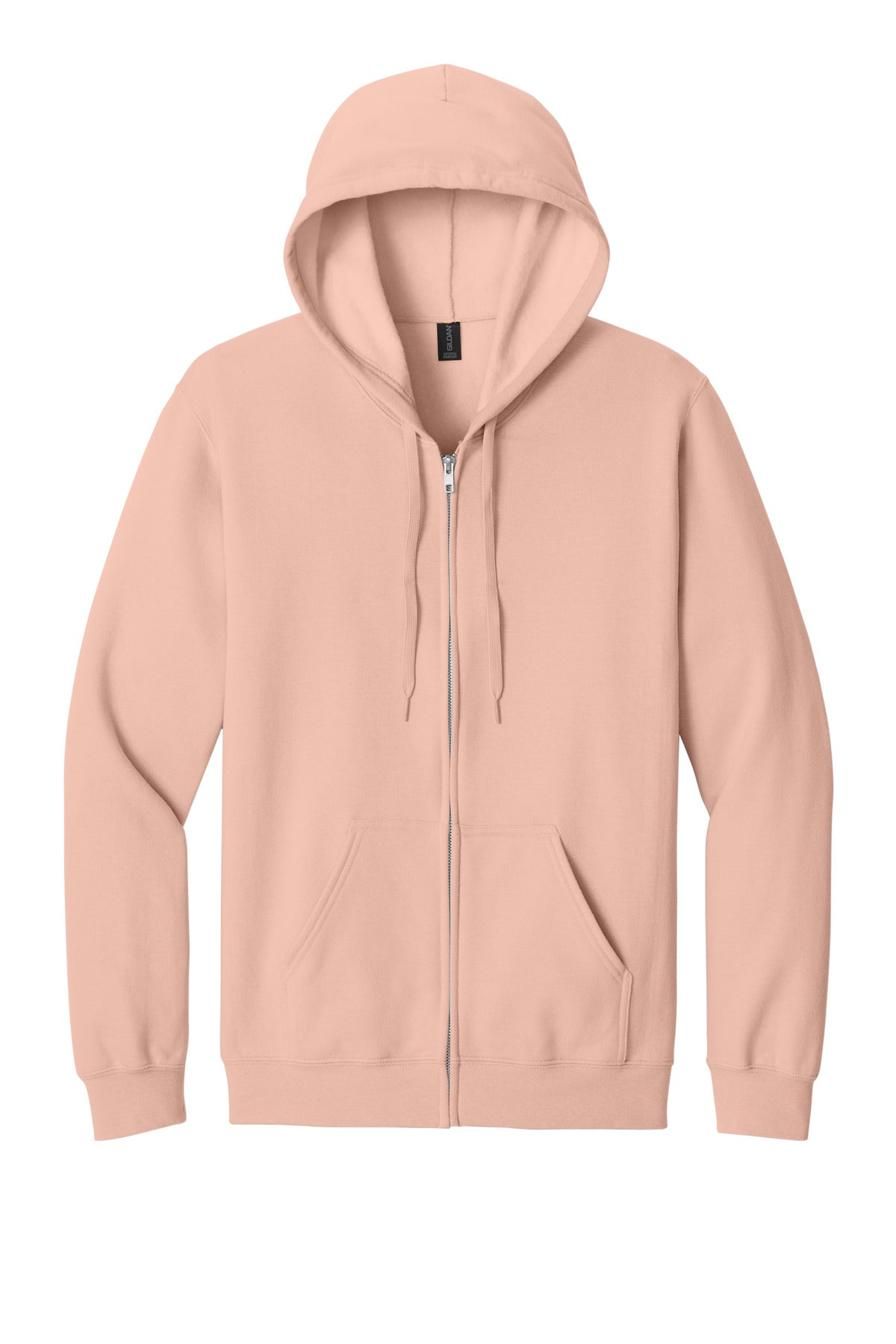 Front View of DustyRose Gildan Softstyle Midweight Fleece Full-Zip Hooded Sweatshirt SF600