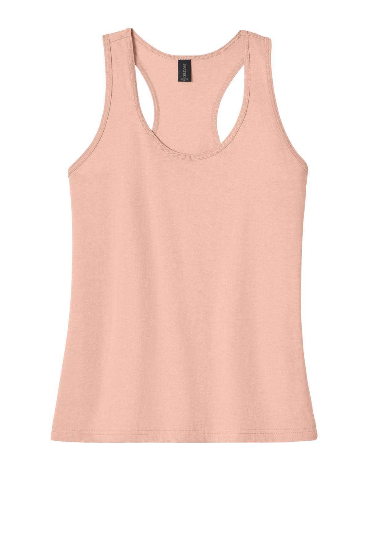 Front View of DustyRose Gildan Softstyle Women's CVC Racerback Tank 64220LCVC