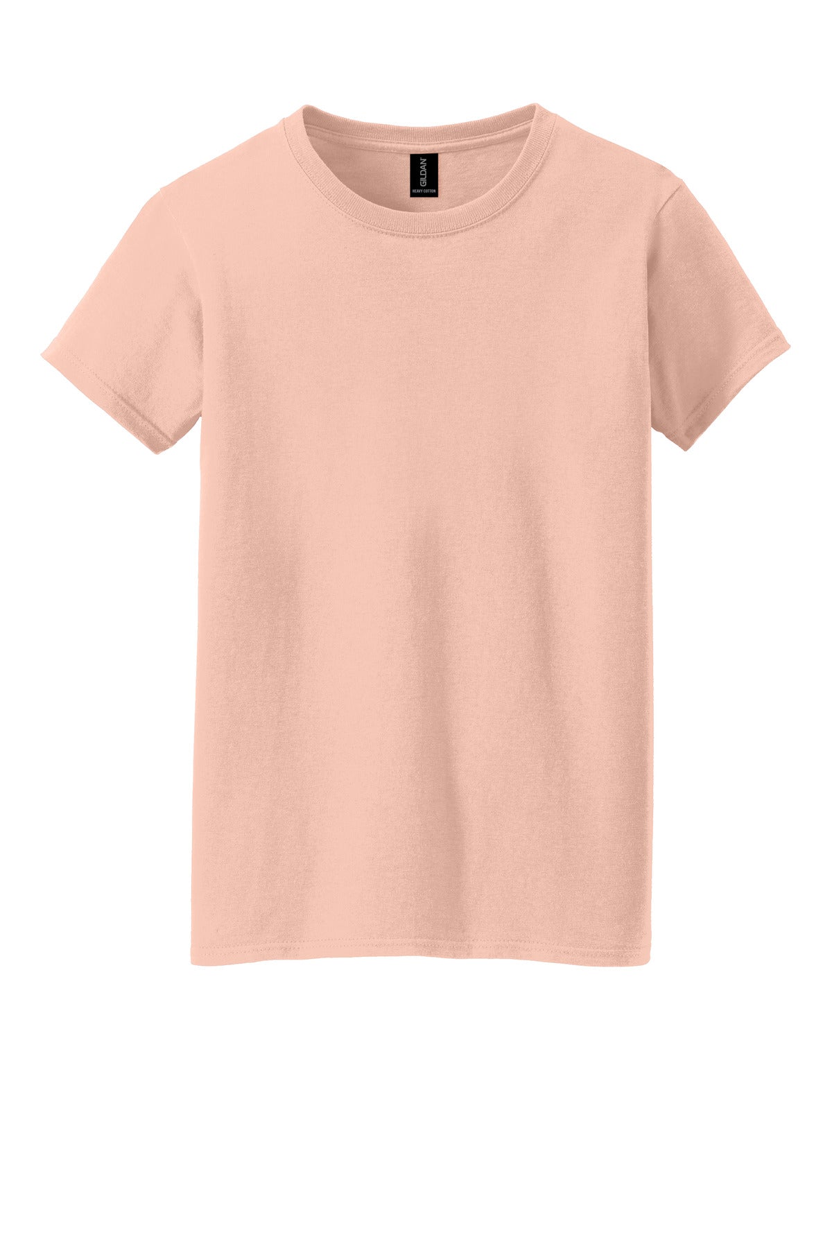 Front View of DustyRose Gildan Women's Heavy Cotton 100% Cotton T-Shirt. 5000L