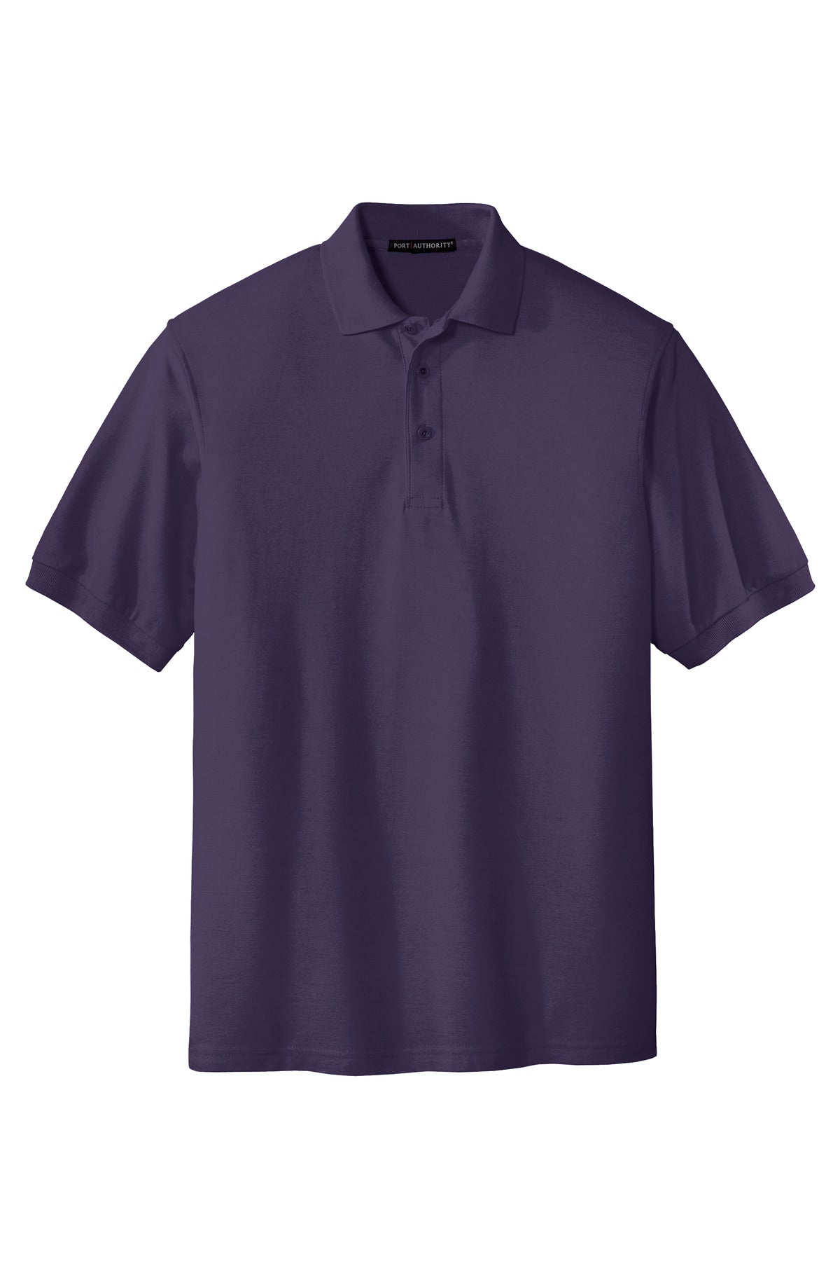 Front View of Eggplant Port Authority Extended Size Silk Touch Polo K500ES