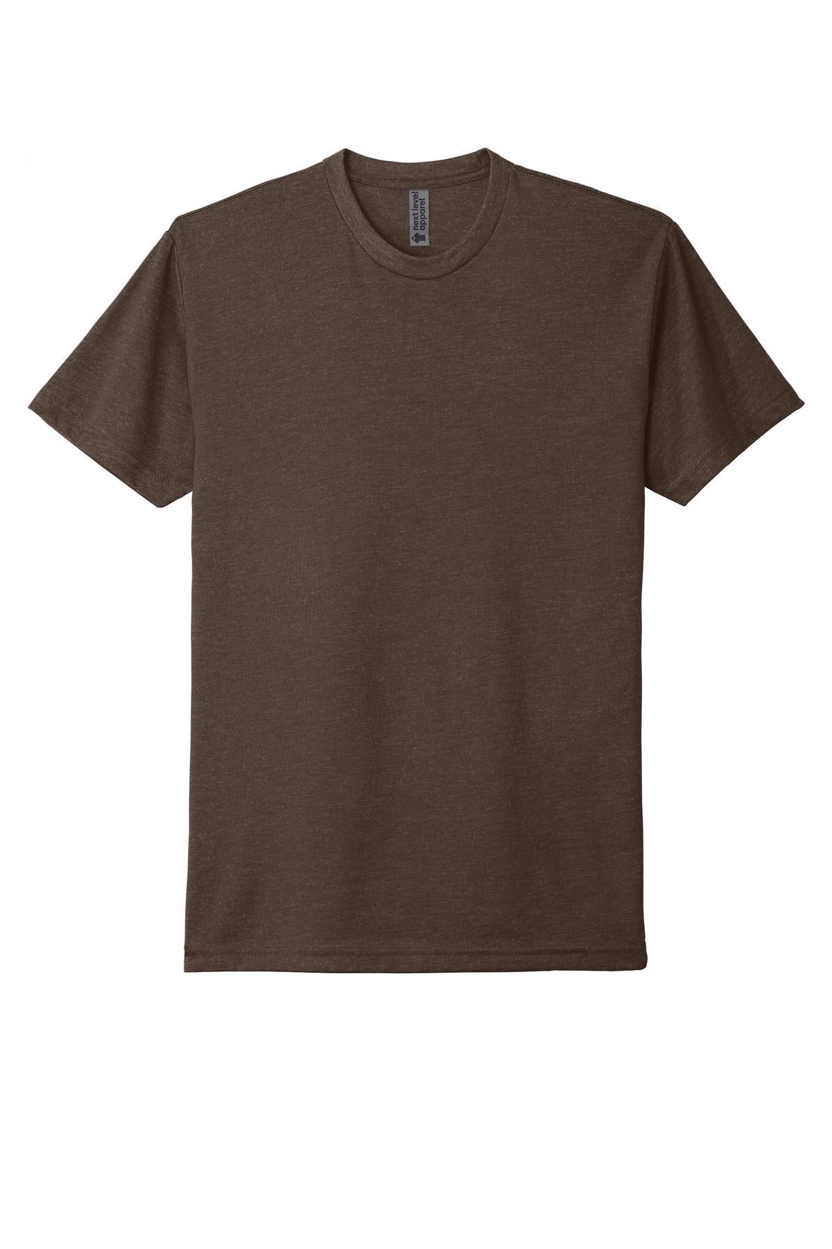 Front View of Espresso Next Level Apparel Adult CVC Tee. NL6210