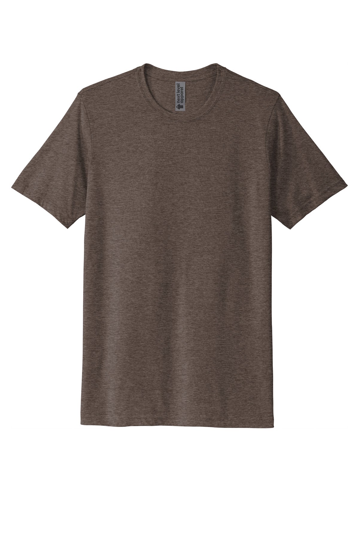 Front View of Espresso Next Level Apparel Adult Poly/Cotton Tee. NL6200