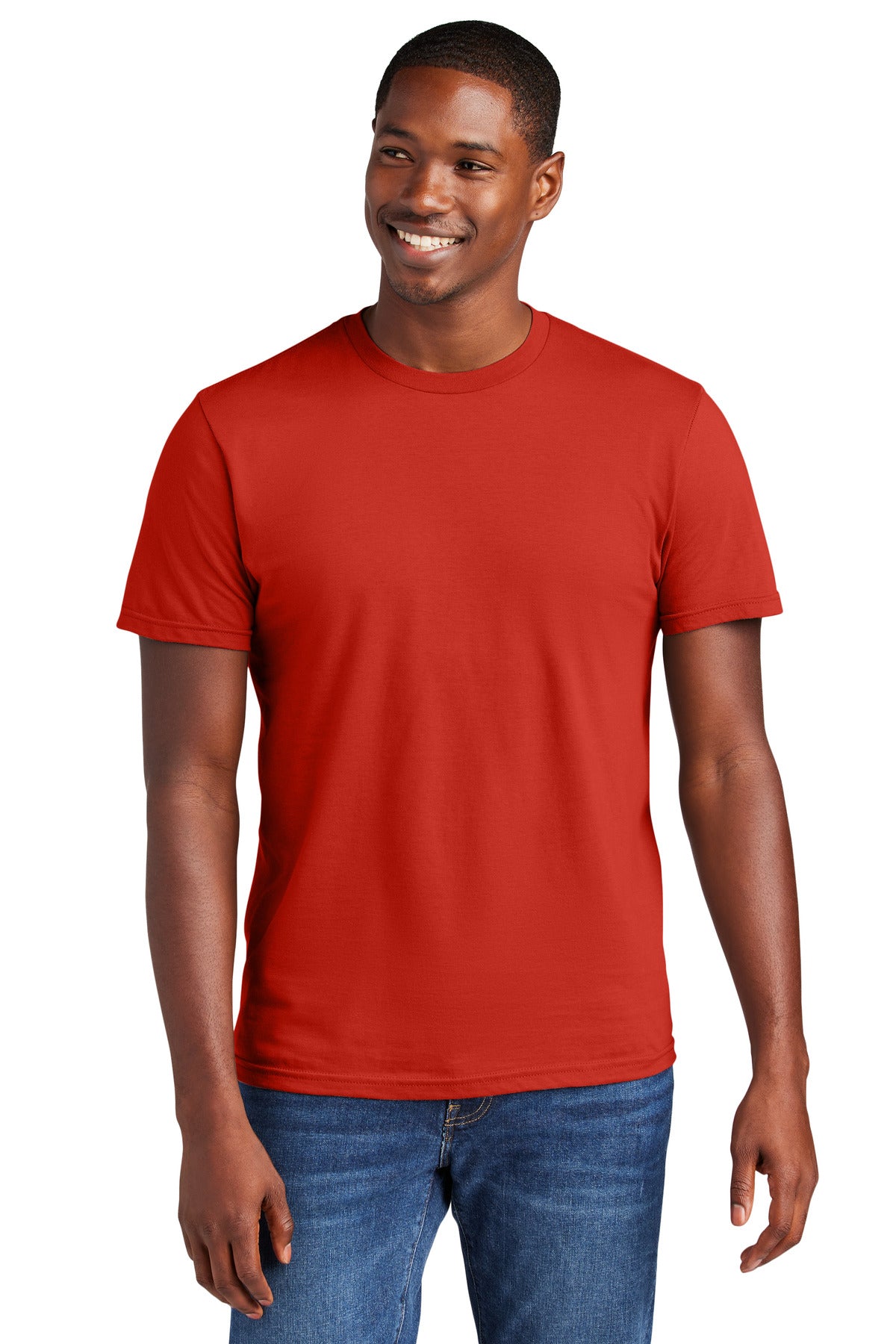 Front View of FieryRed District Very Important Tee . DT6000