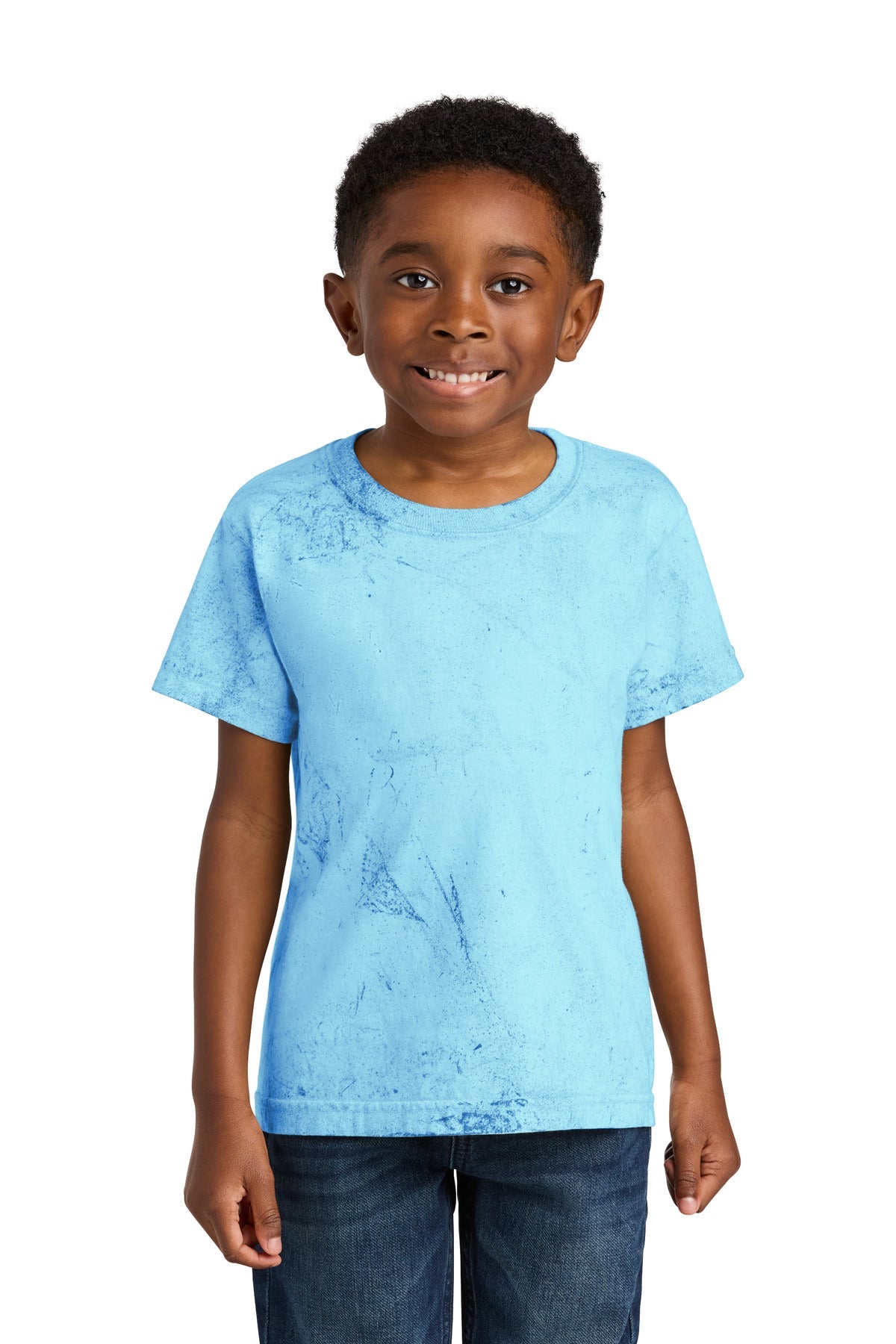 Front View of FijiBlue Comfort Colors Youth Heavyweight Color Blast Tee 1745Y