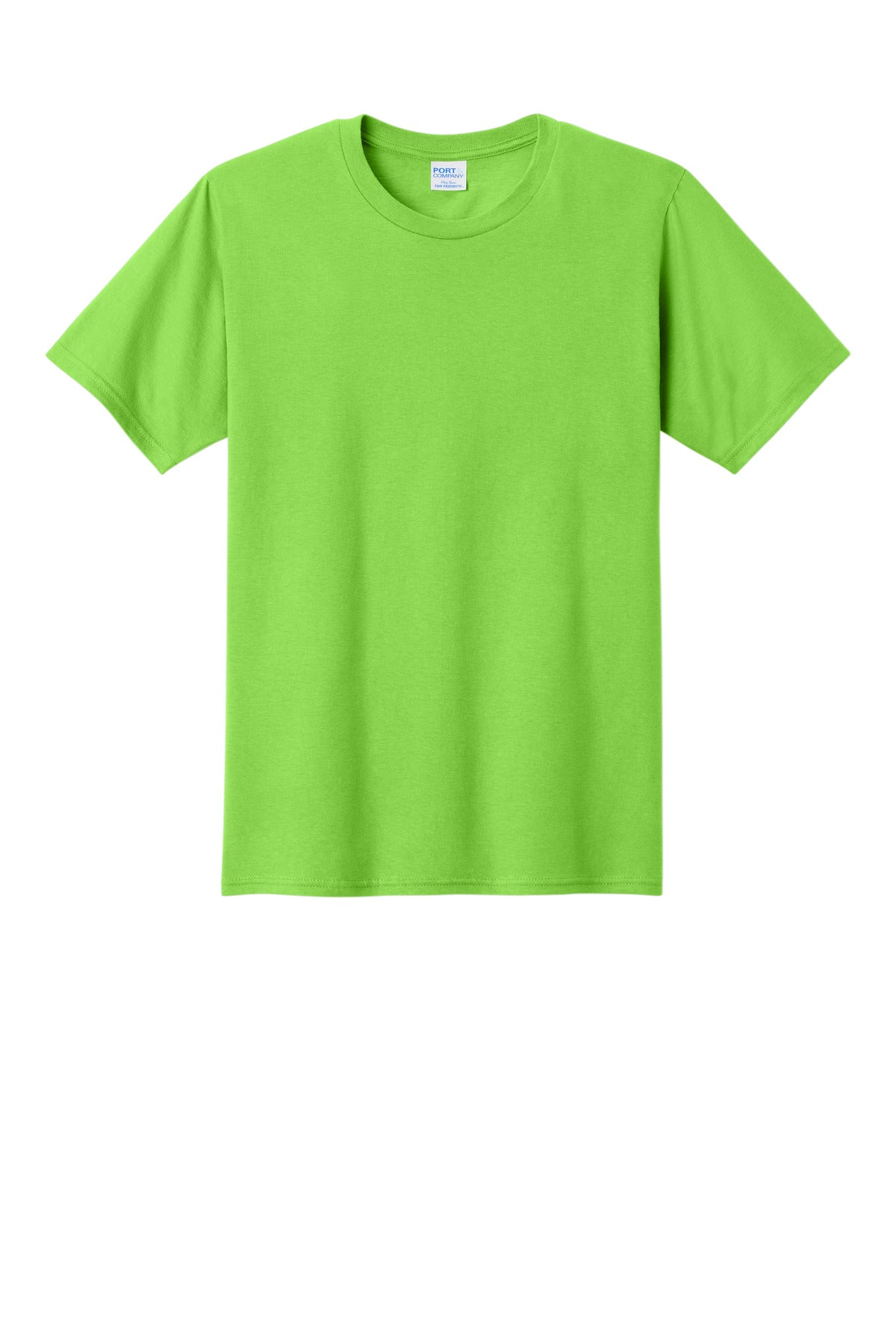 Front View of Flash Green Port & Co Fan Favorite Tee. PC450