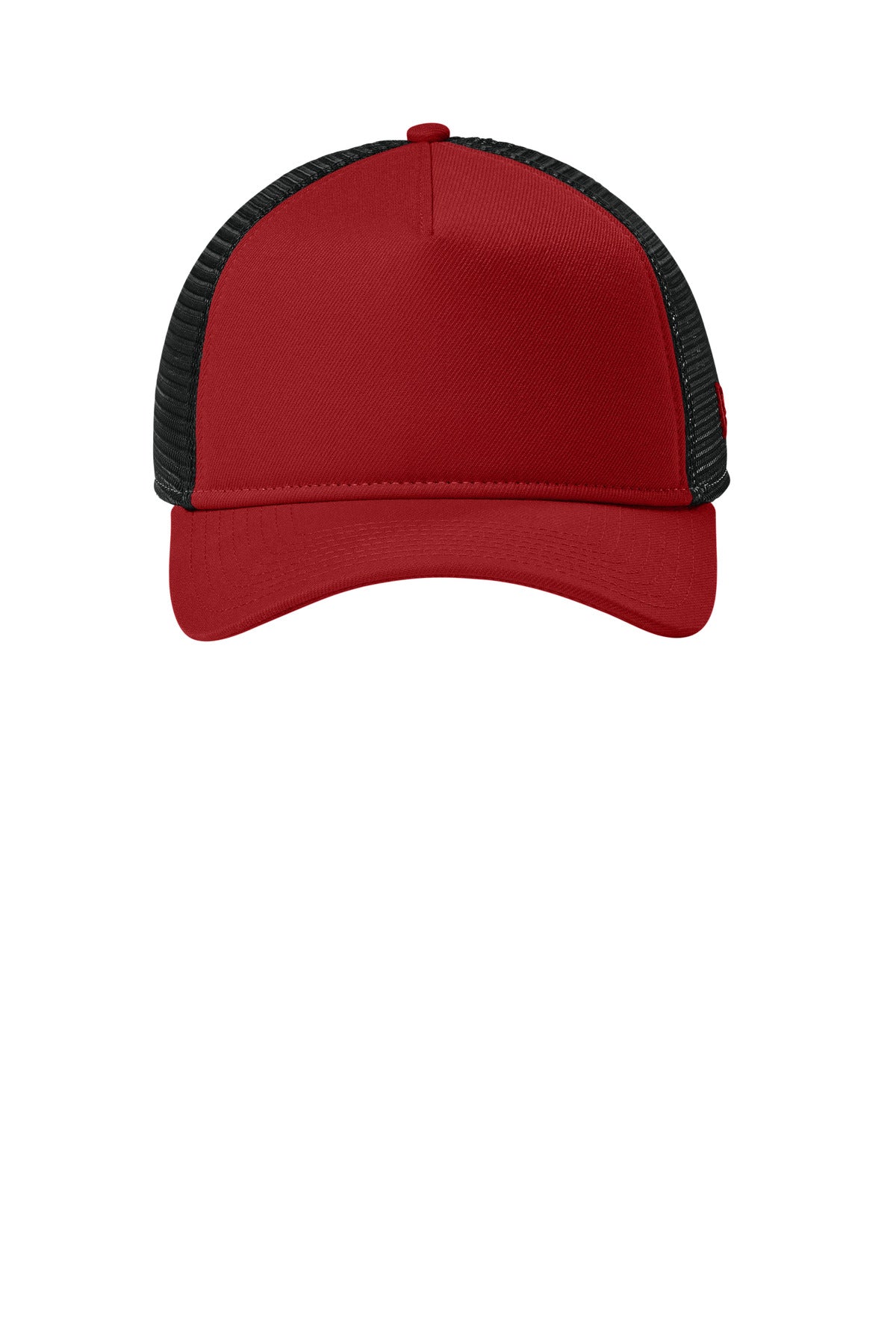 Front View of FlgScar/Bk New Era A-Frame Snapback Mesh Back Cap NE212