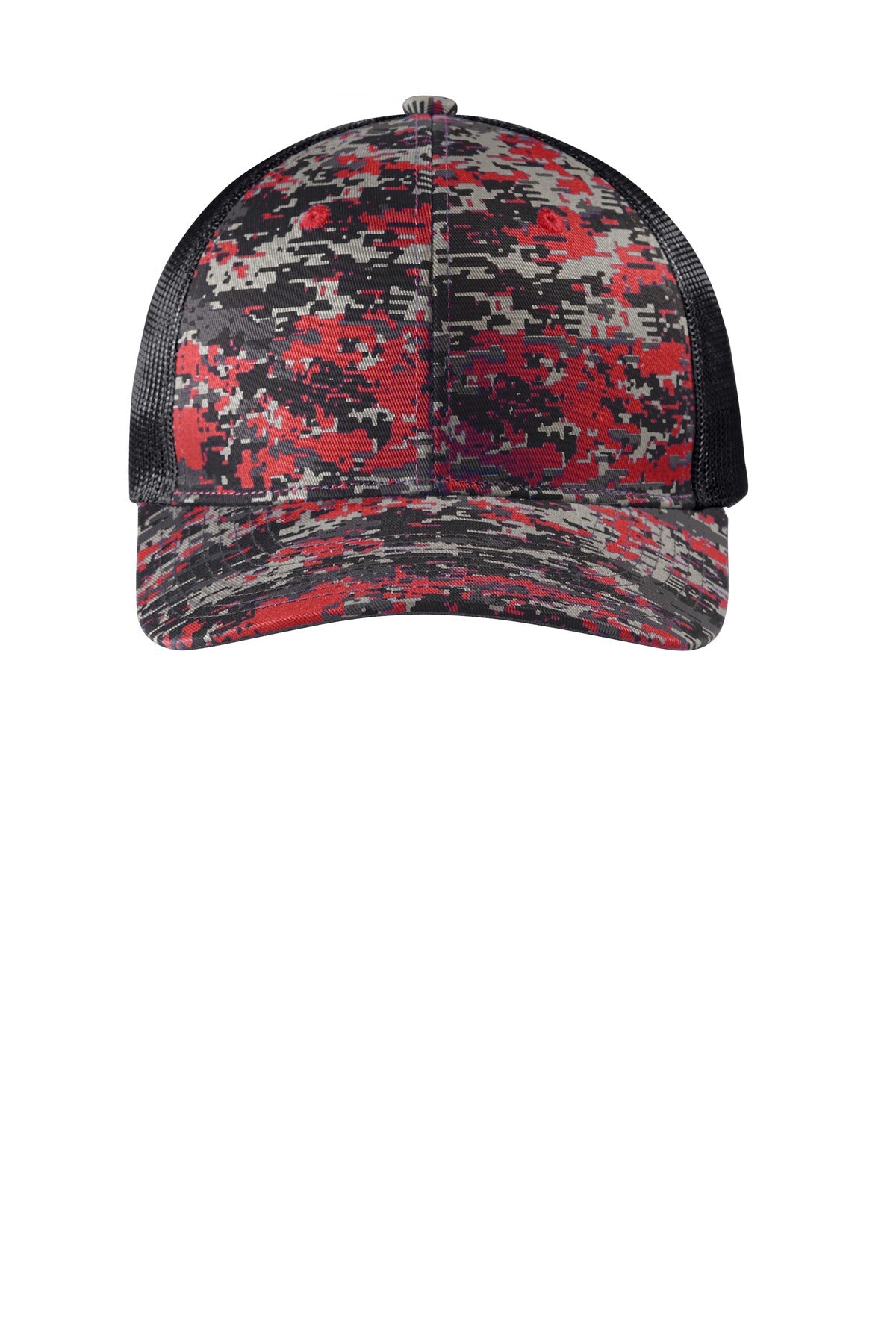 Front View of FlmRDg/GSt Port Authority Digi Camo Snapback Trucker Cap C404