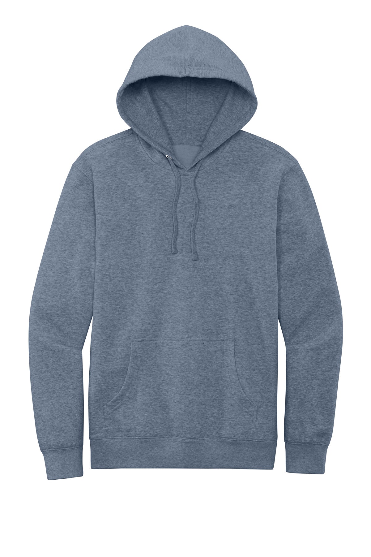 Front View of FlntBluHtr District V.I.T. Fleece Hoodie DT6100