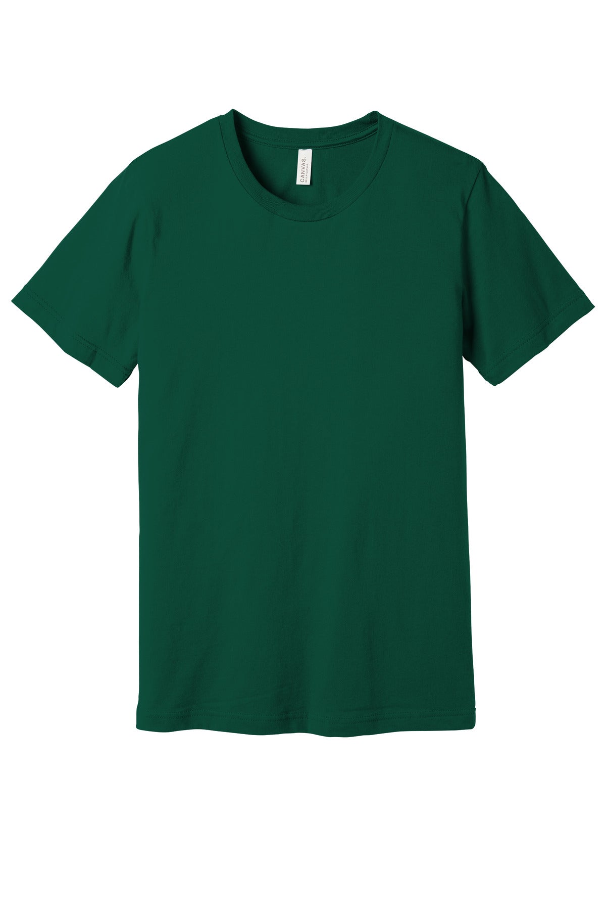 Front View of Forest BELLA+CANVAS Unisex Jersey Short Sleeve Tee. BC3001