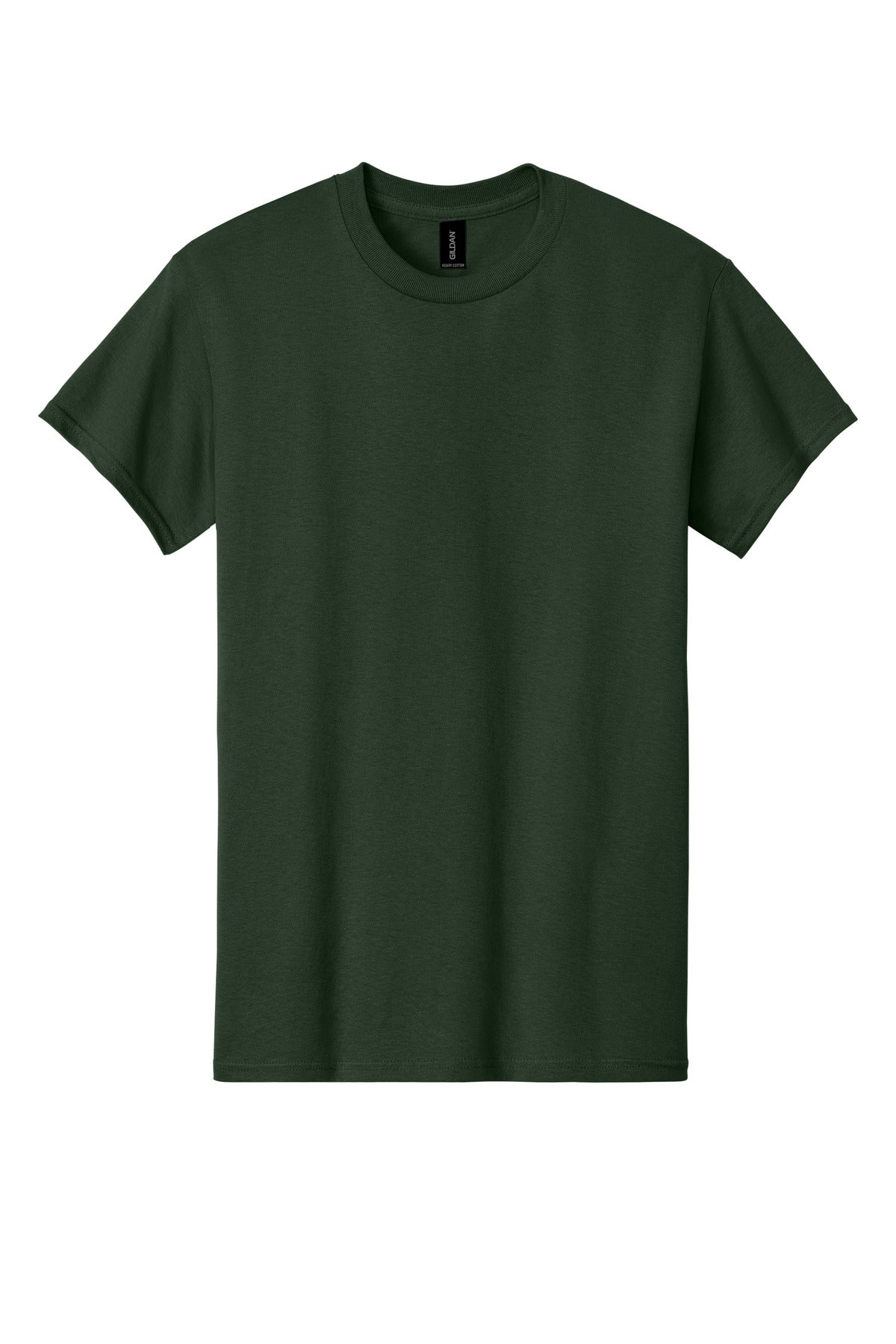 Front View of Forest Gildan - Heavy Cotton 100% Cotton T-Shirt. 5000