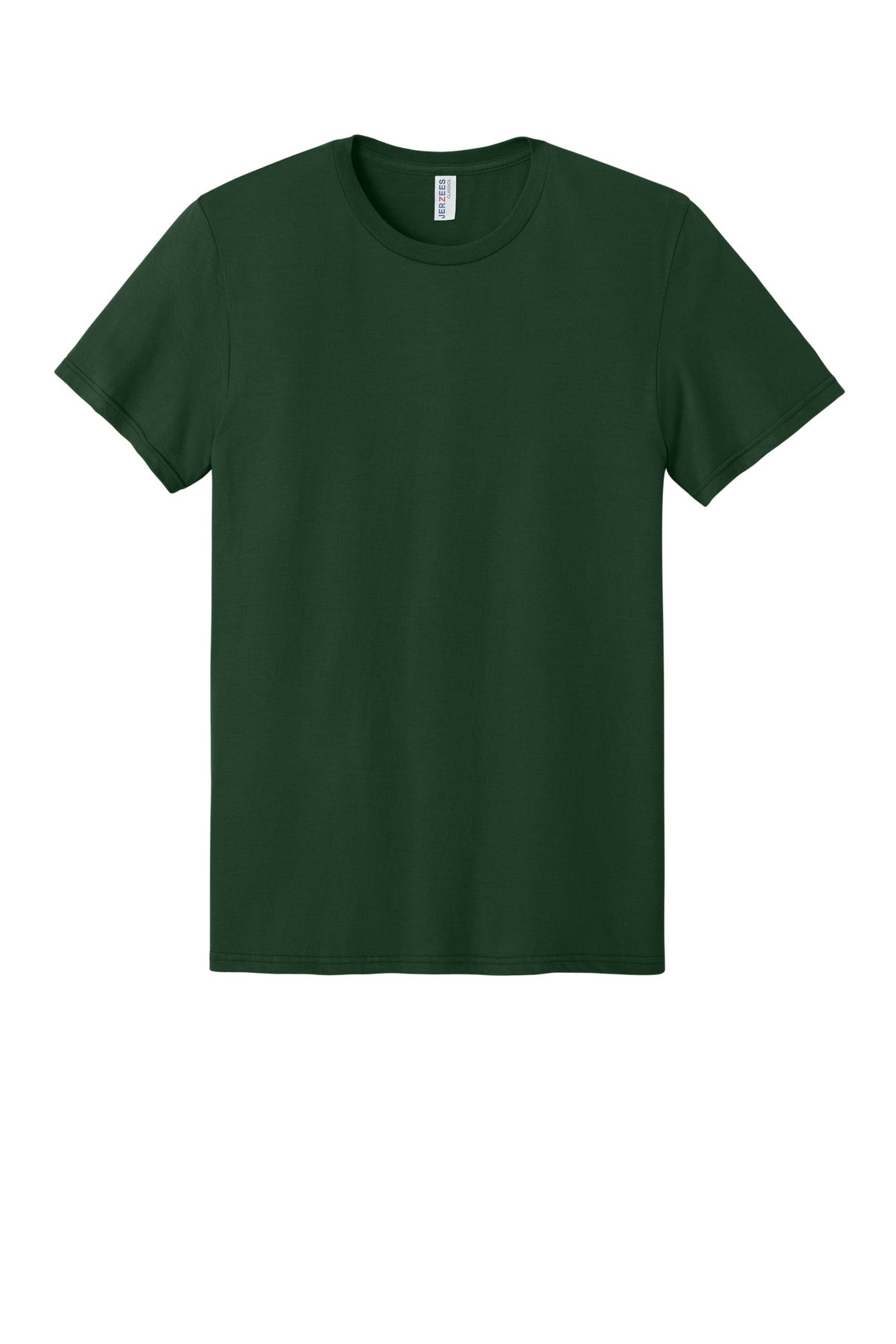 Front View of Forest Green Jerzees Classics Unisex Cotton T-Shirt 363M
