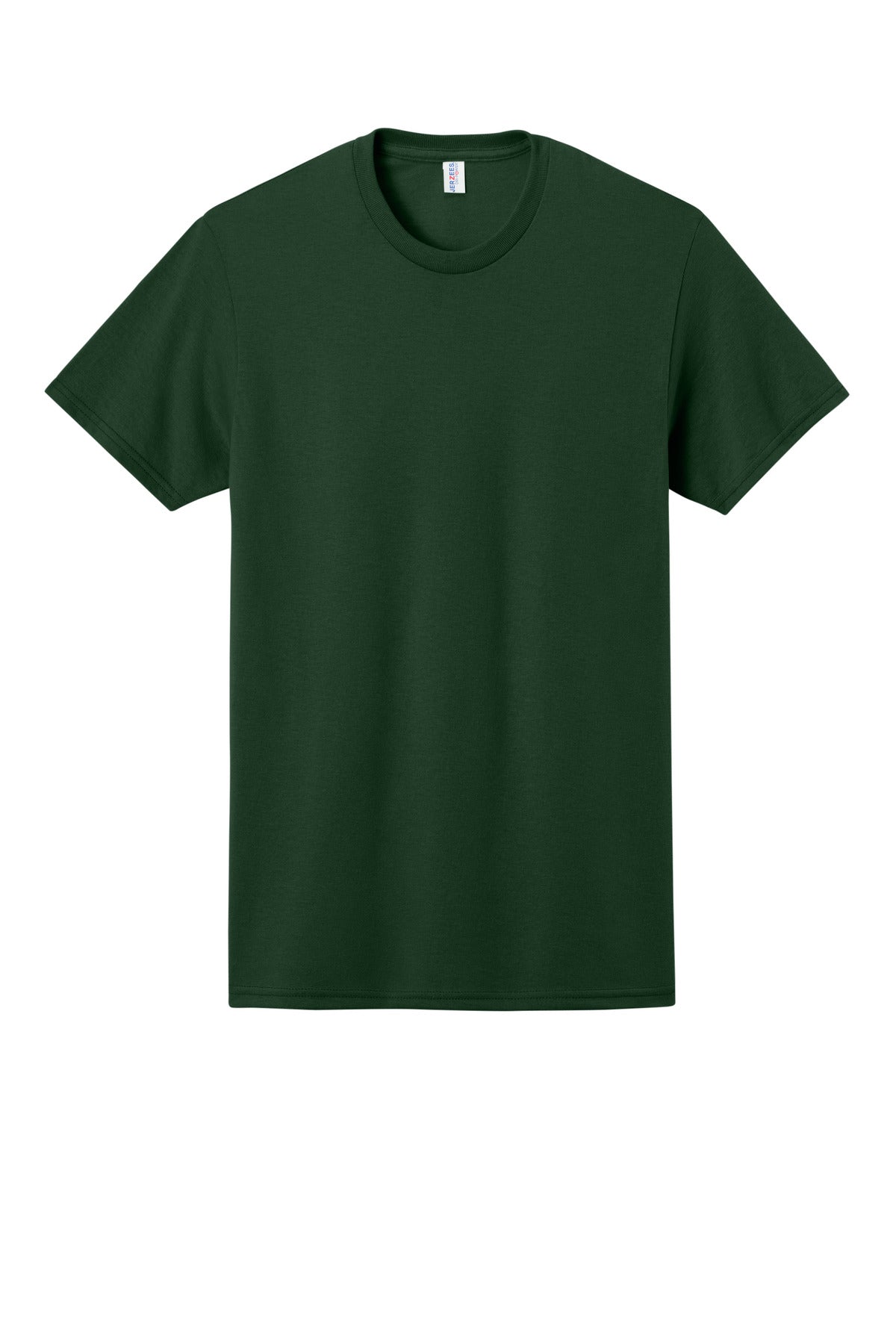 Front View of Forest Green Jerzees - Dri-Power 50/50 Cotton/Poly T-Shirt. 29M