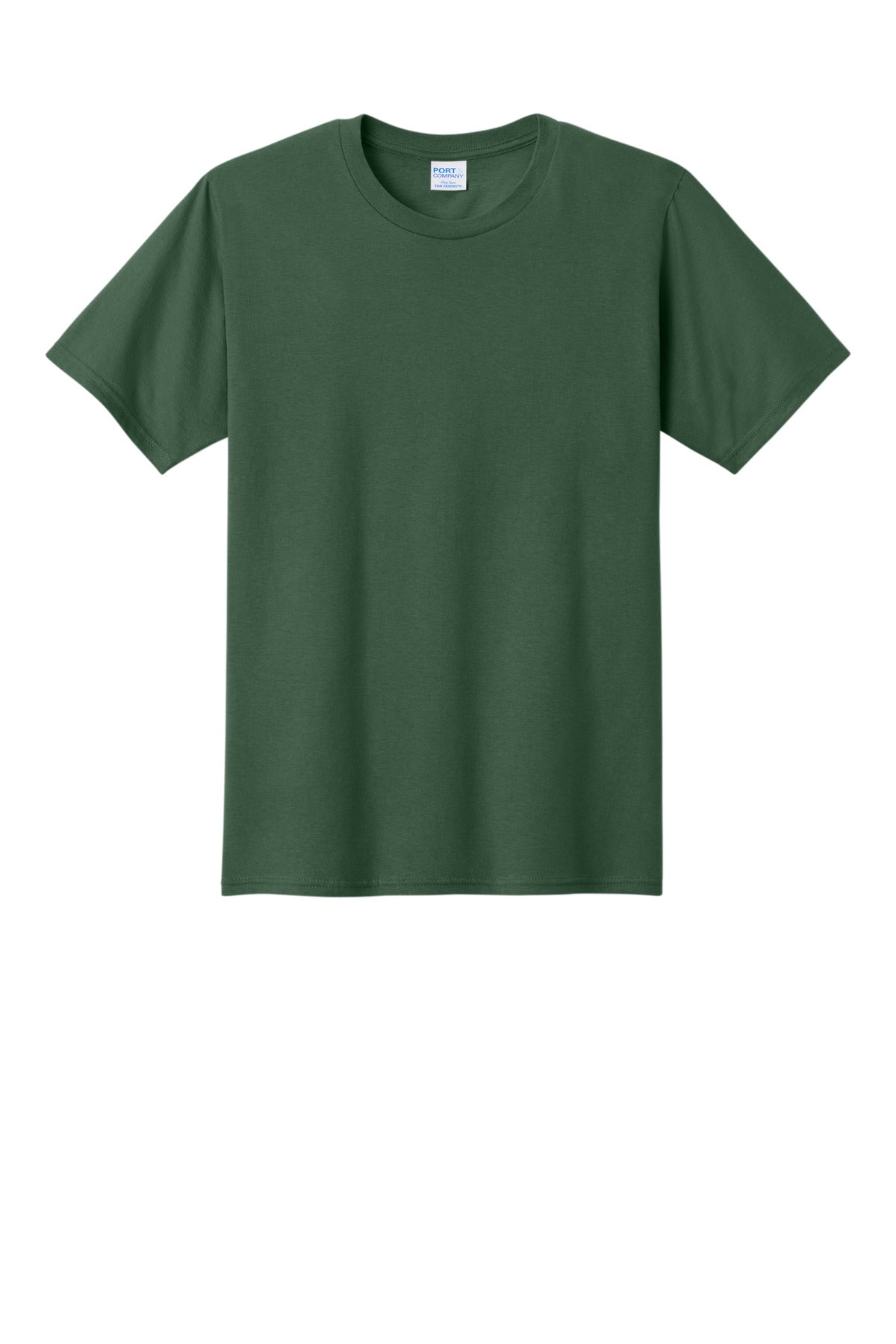 Front View of Forest Green Port & Co Fan Favorite Tee. PC450