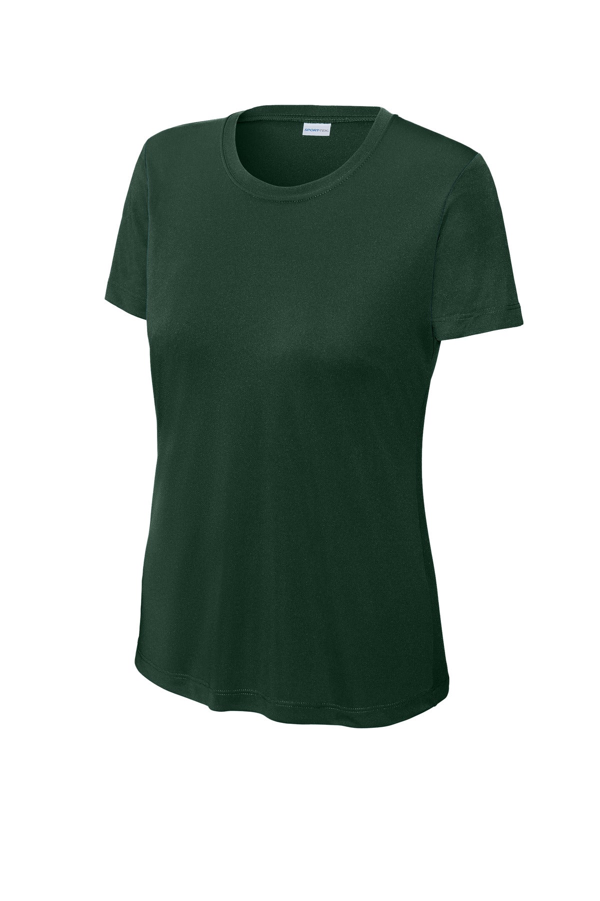 Front View of Forest Green Sport-Tek Women's PosiCharge Competitor Tee. LST350