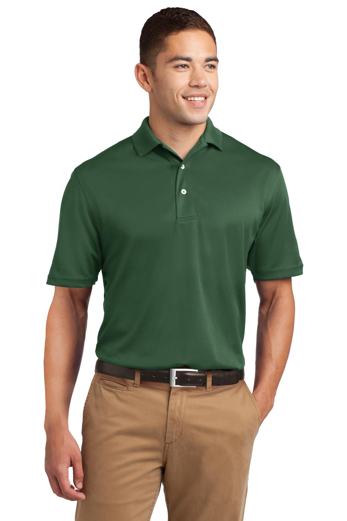 Front View of Forest Sport-Tek Dri-Mesh Polo. K469
