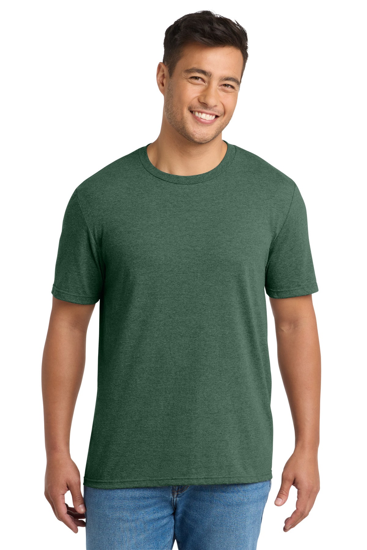 Front View of ForestGnHt Port & Co Tri-Blend Tee. PC330