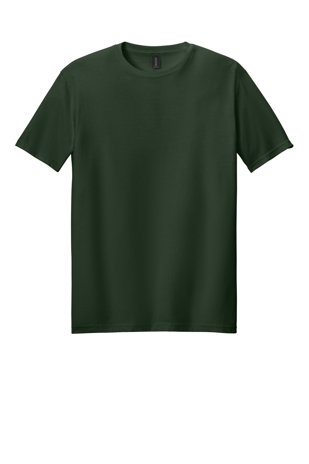 Front View of ForestGrn Gildan Softstyle T-Shirt. 64000