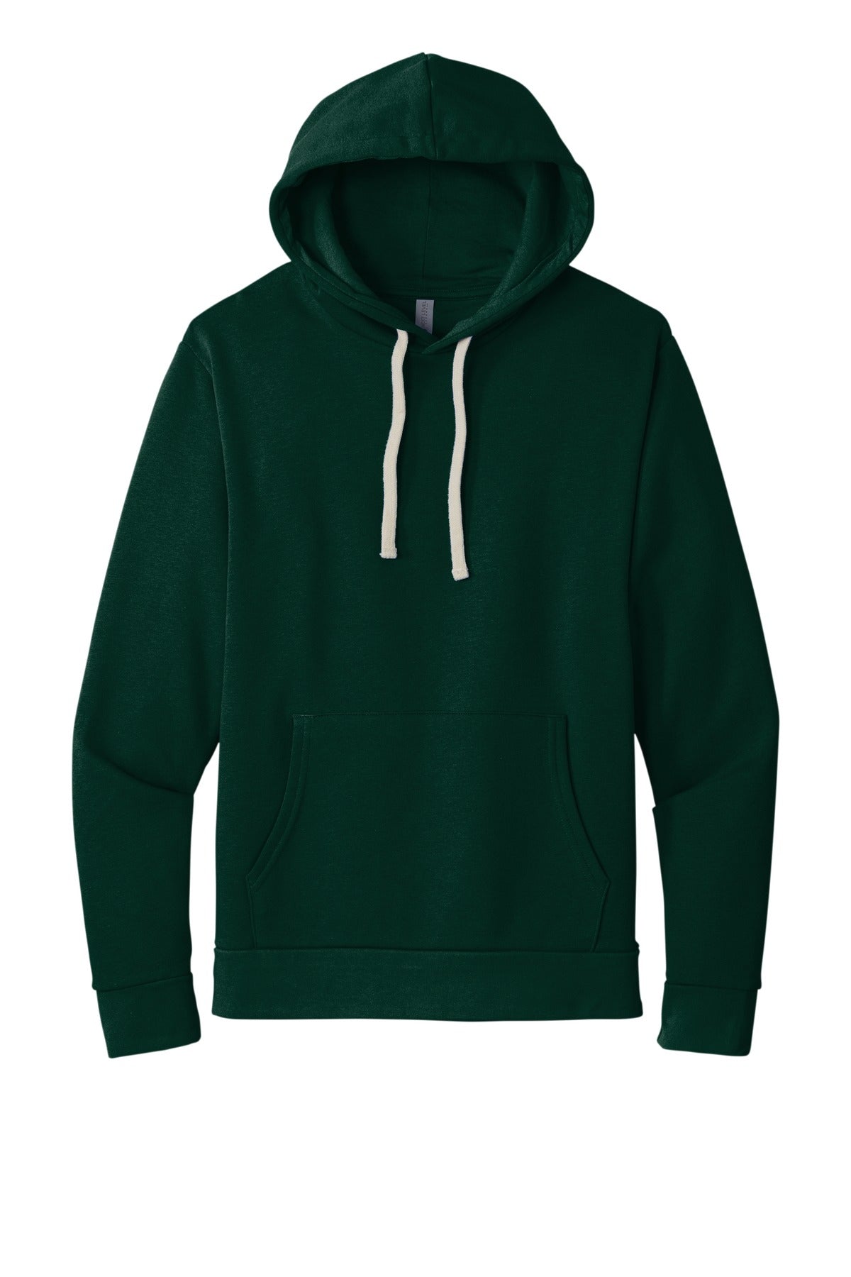 Front View of ForestGrn Next Level Apparel Adult Santa Barbara Pullover Hoodie. NL9303