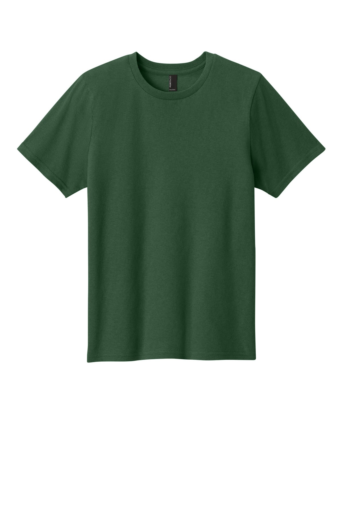 Front View of ForestGrn Port & Co Youth Easy Cotton Tee PC43Y